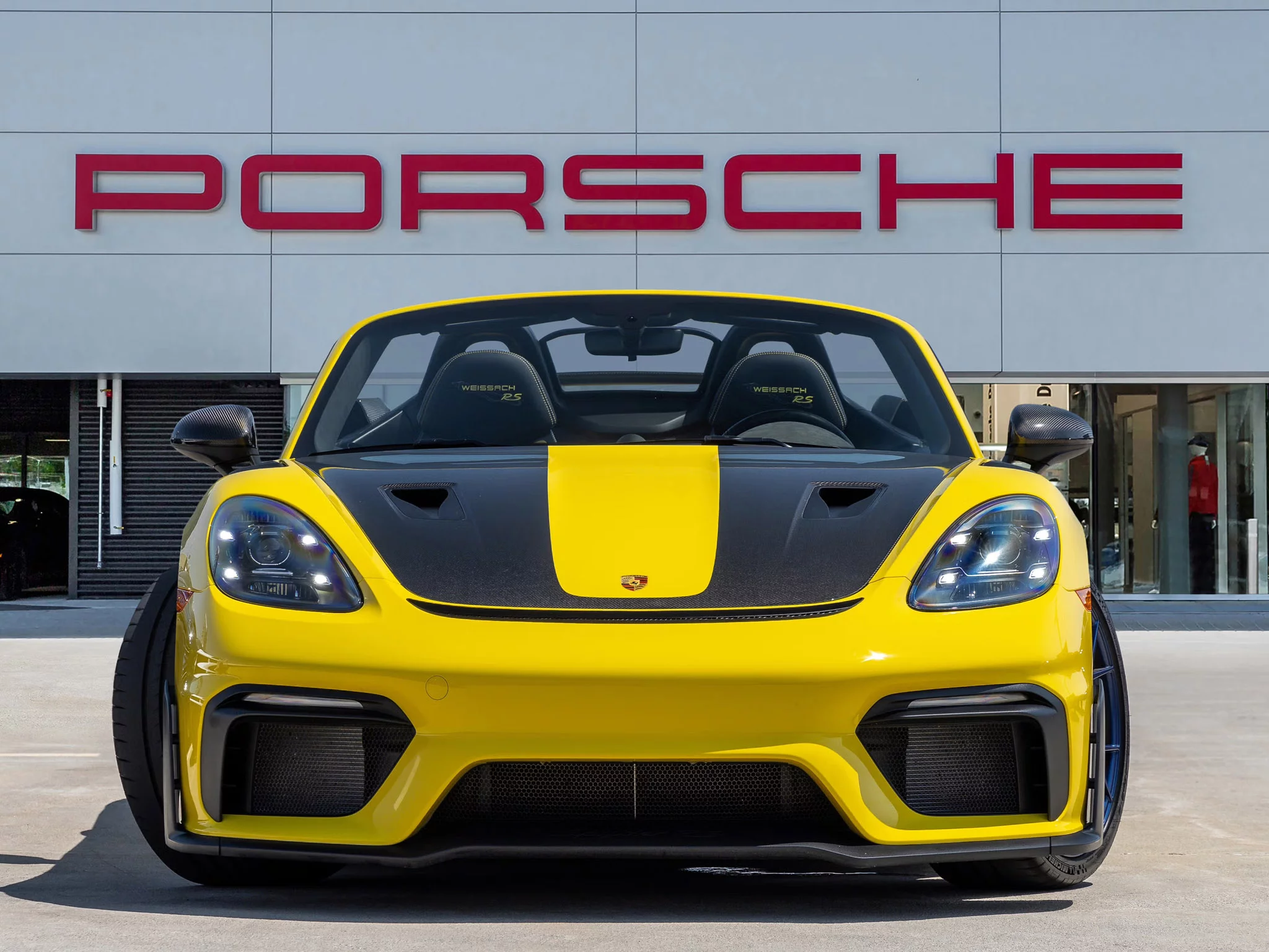 Racing Yellow Porsche 718 Spyder RS