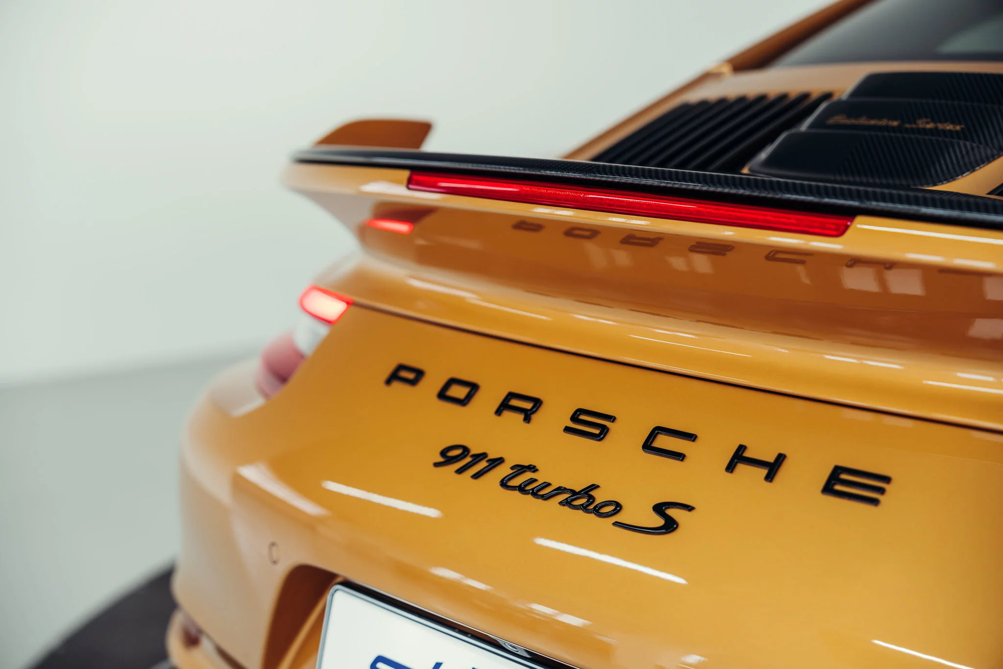 Golden Yellow Metallic Porsche 911 Turbo