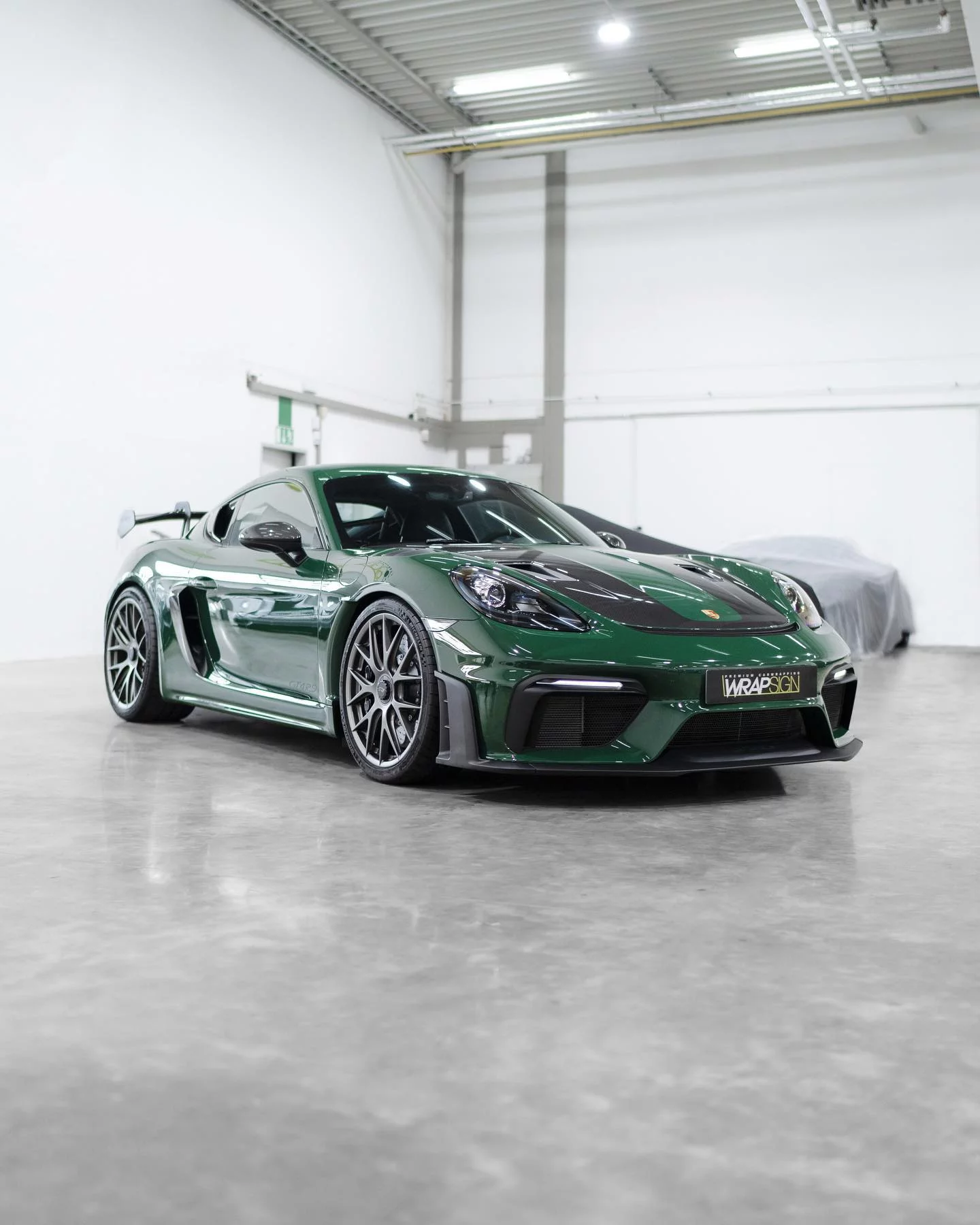 British Racing Green Porsche 718 Cayman GT4 RS