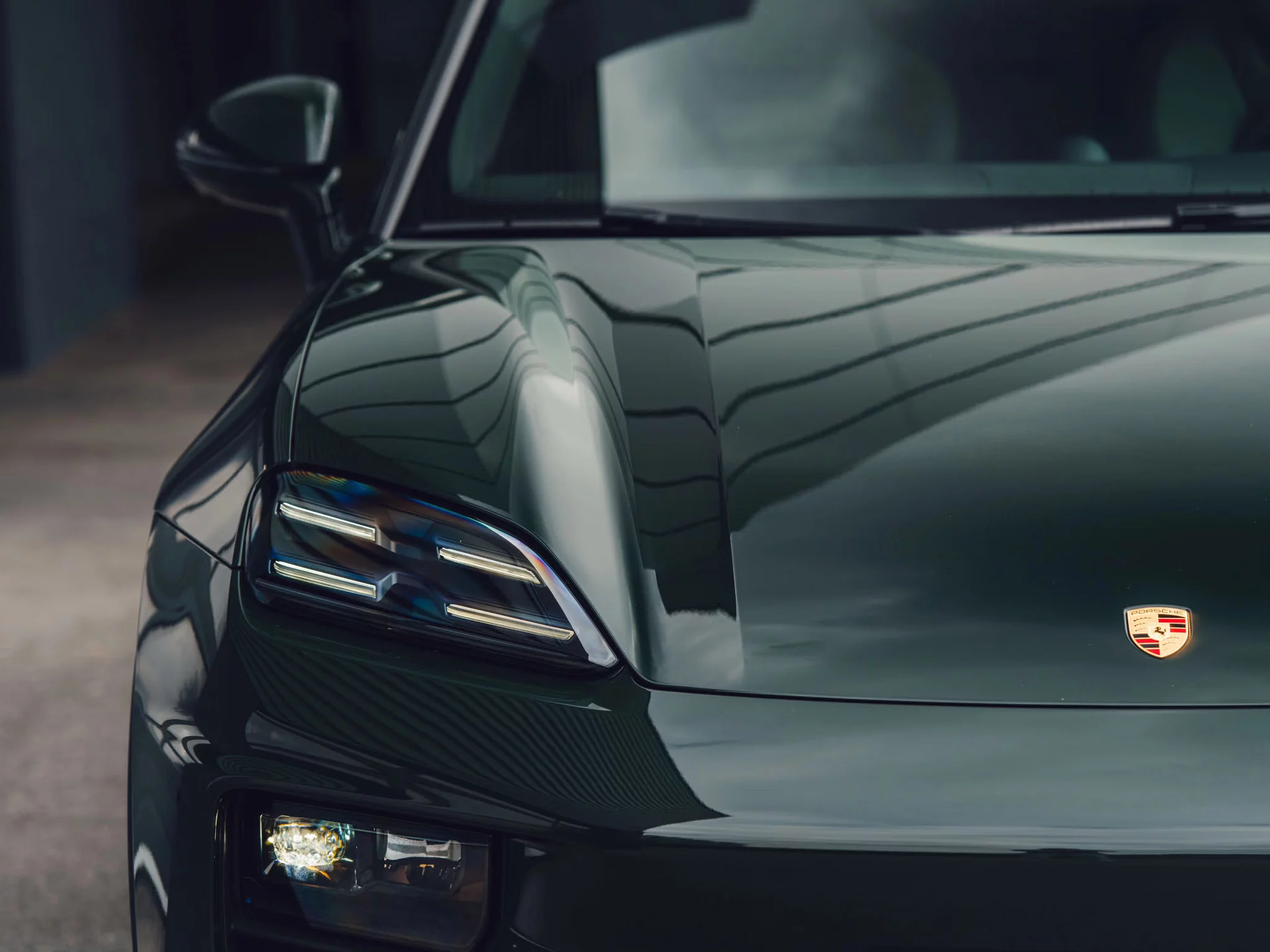 Brewster Green Porsche Macan Electric