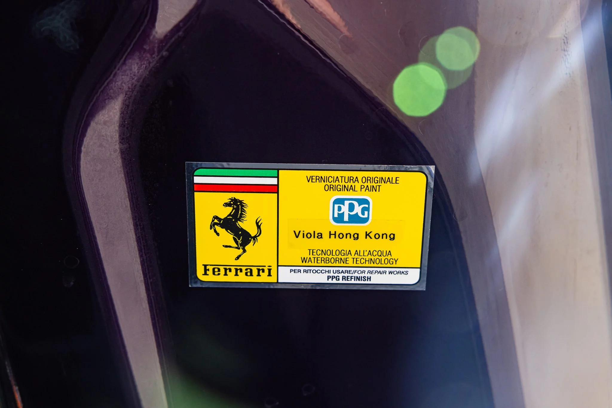 Paint code sticker