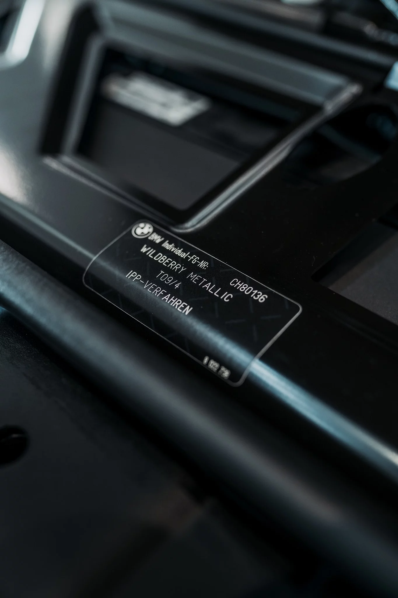 Paint code sticker