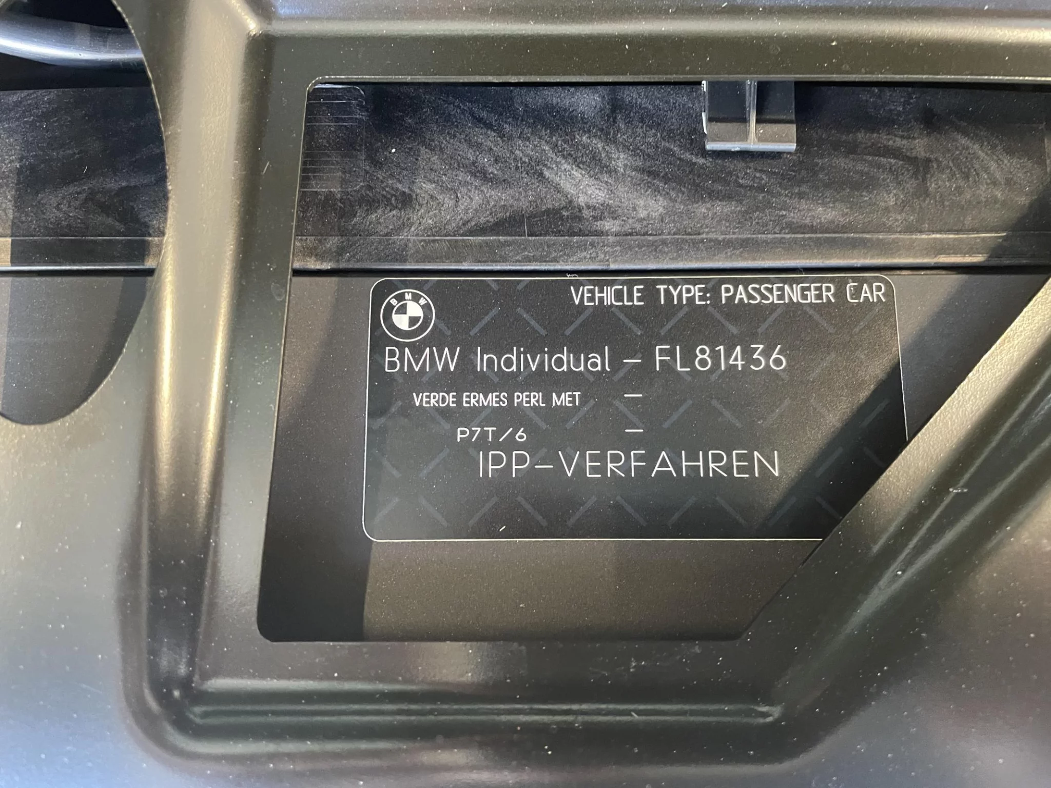 Paint code sticker