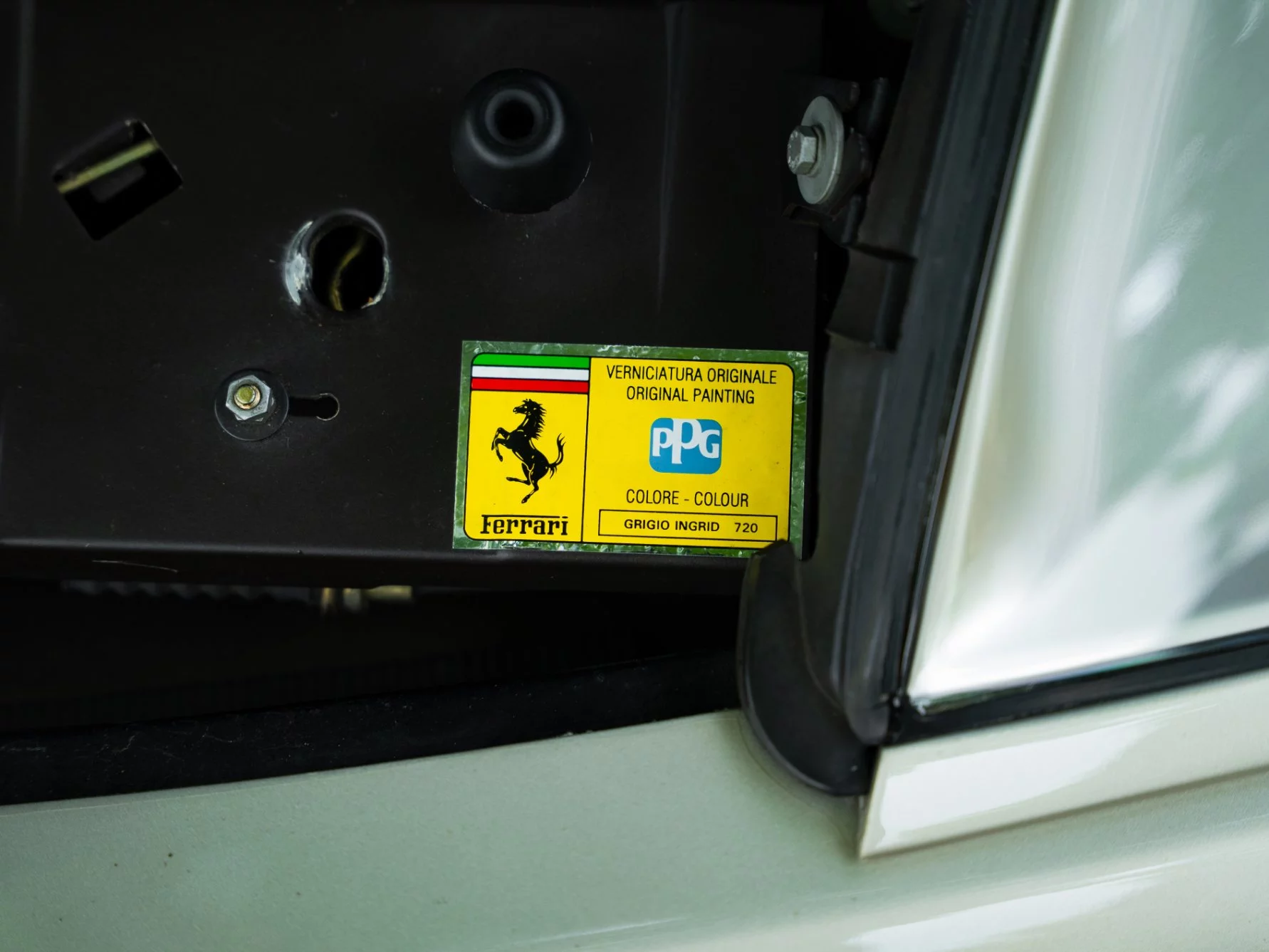 Paint code sticker