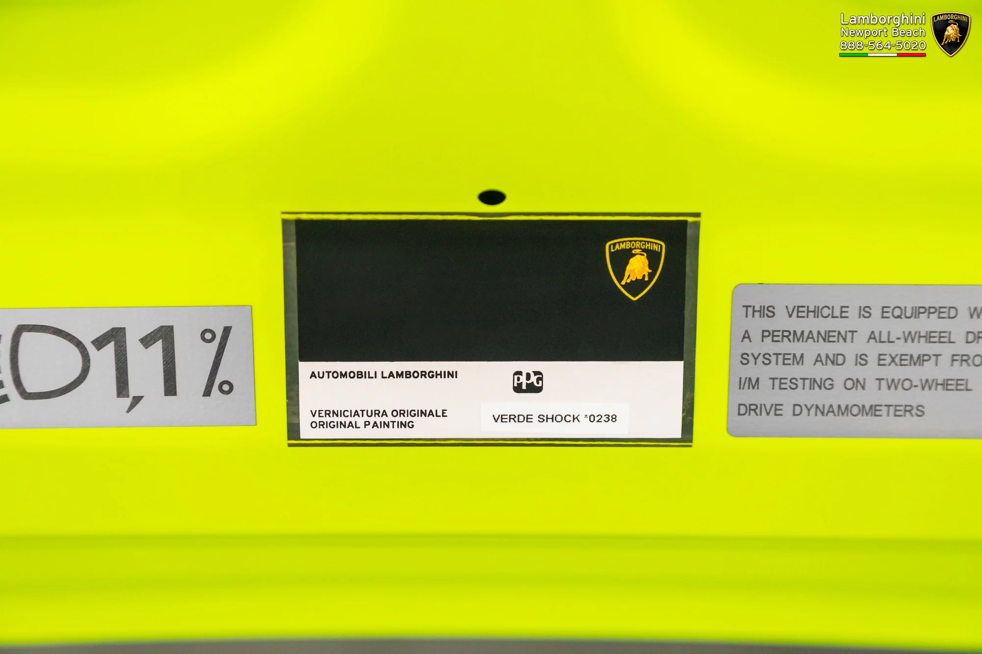Paint code sticker