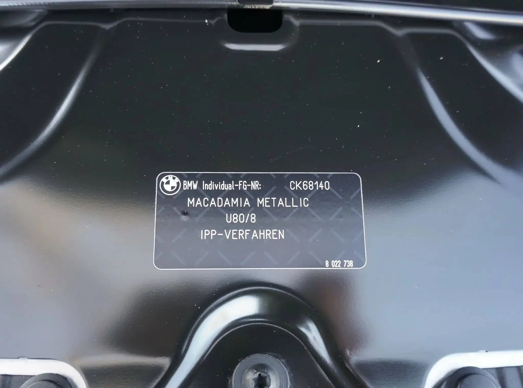 Paint code sticker