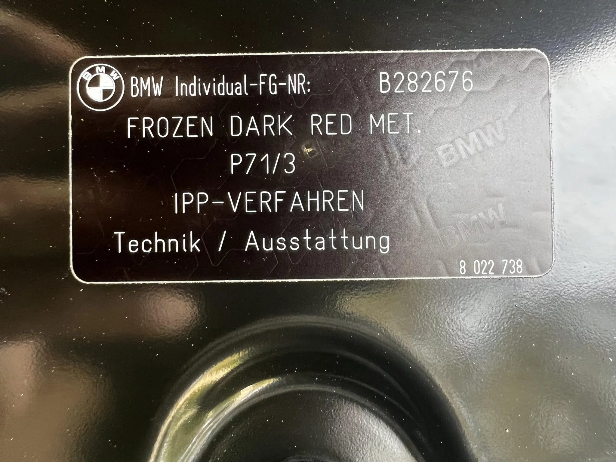Paint code sticker