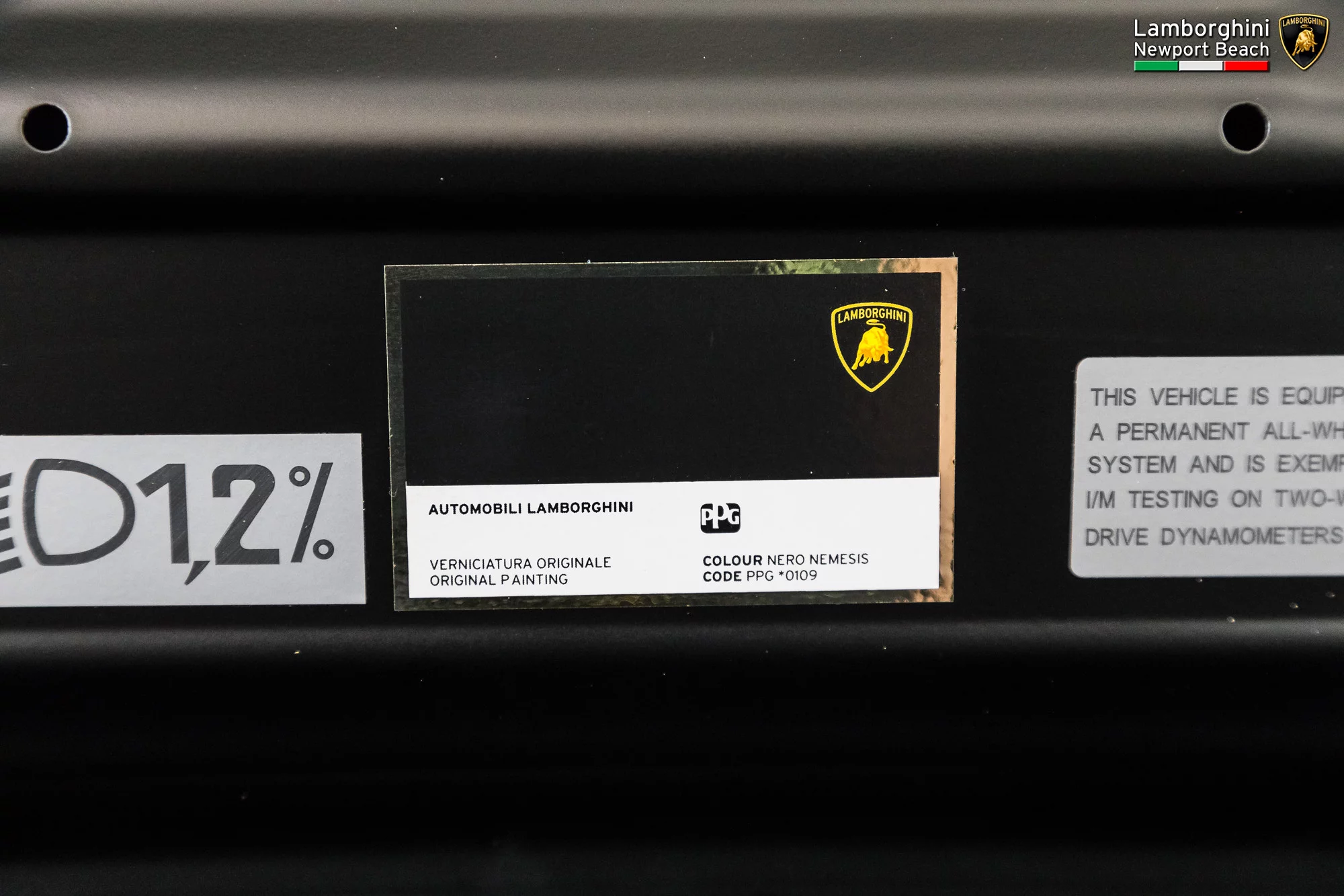 Paint code sticker