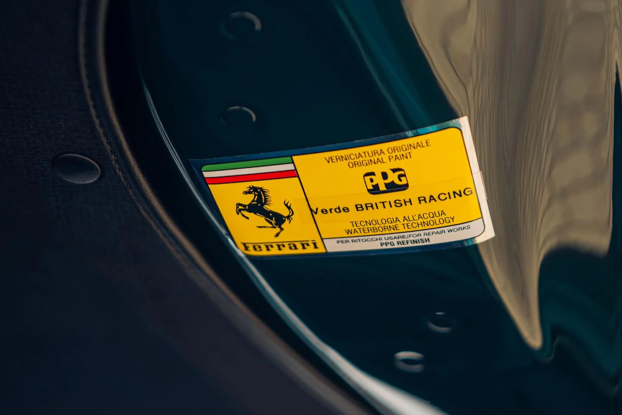 Paint code sticker