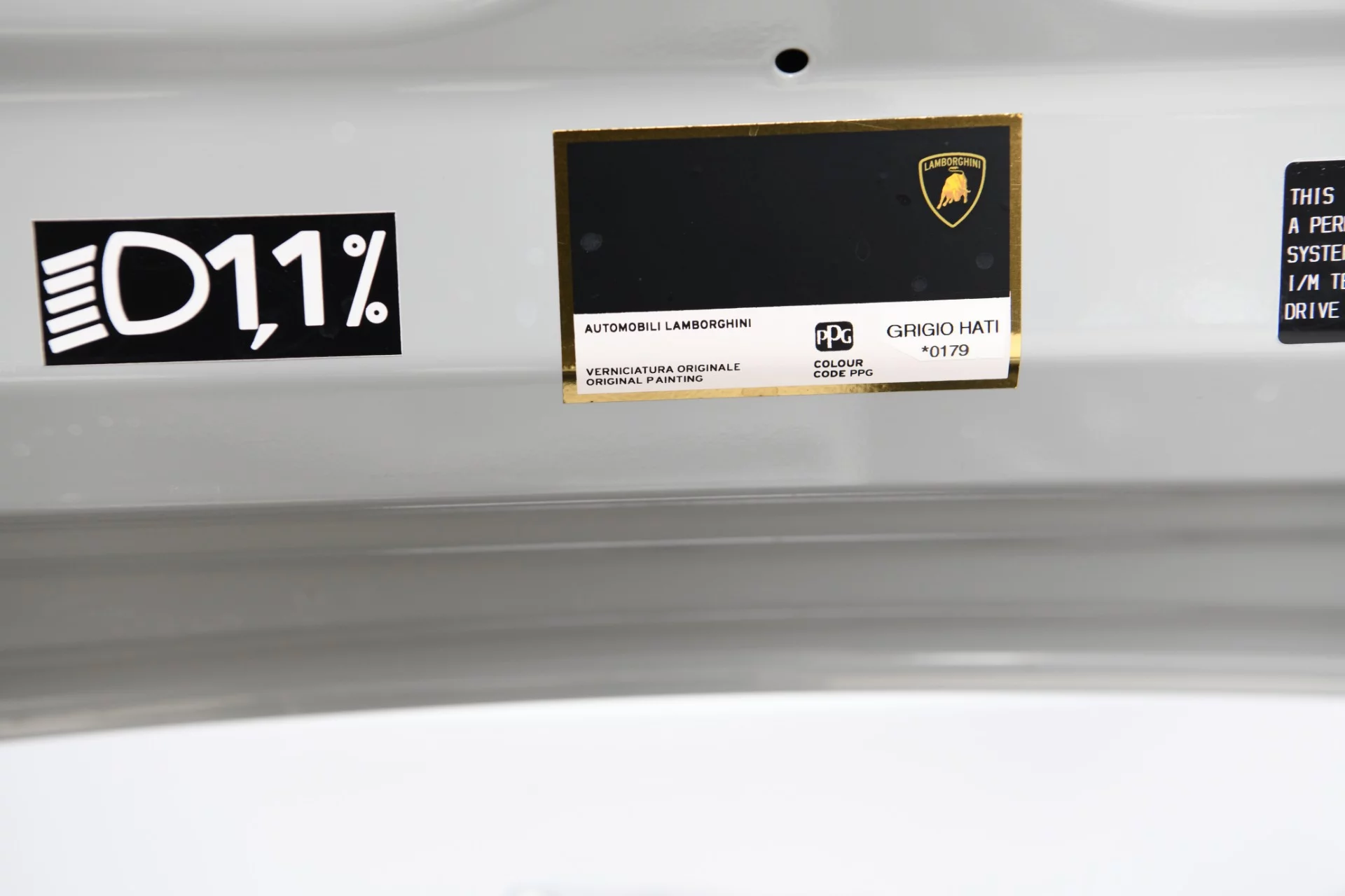 Paint code sticker