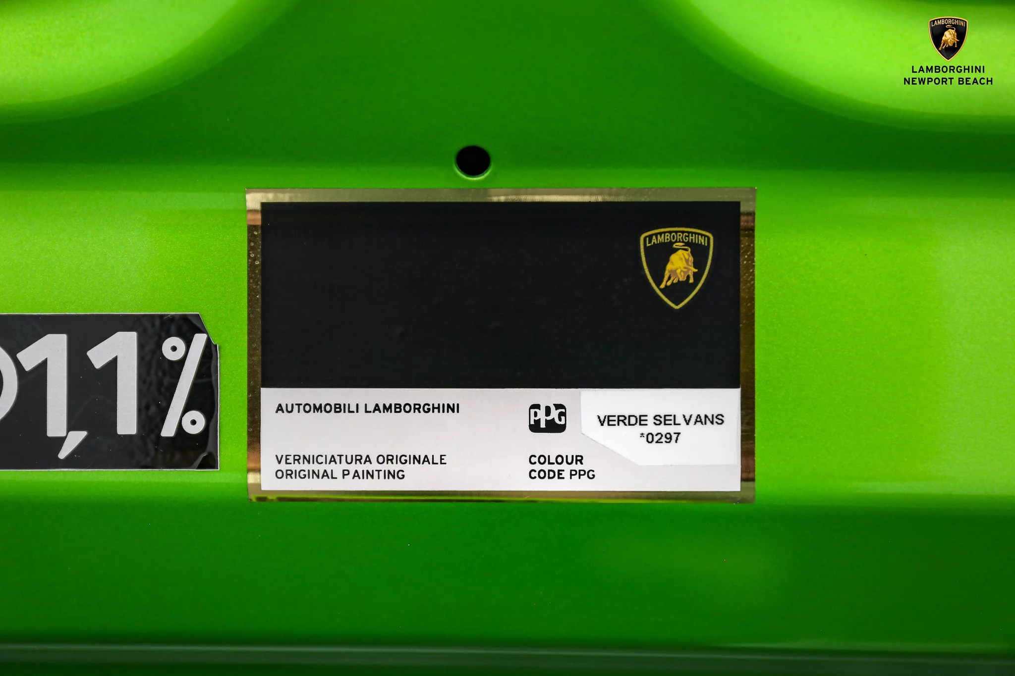 Paint code sticker