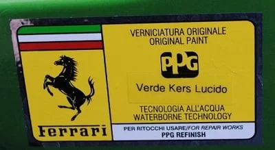 Paint code sticker