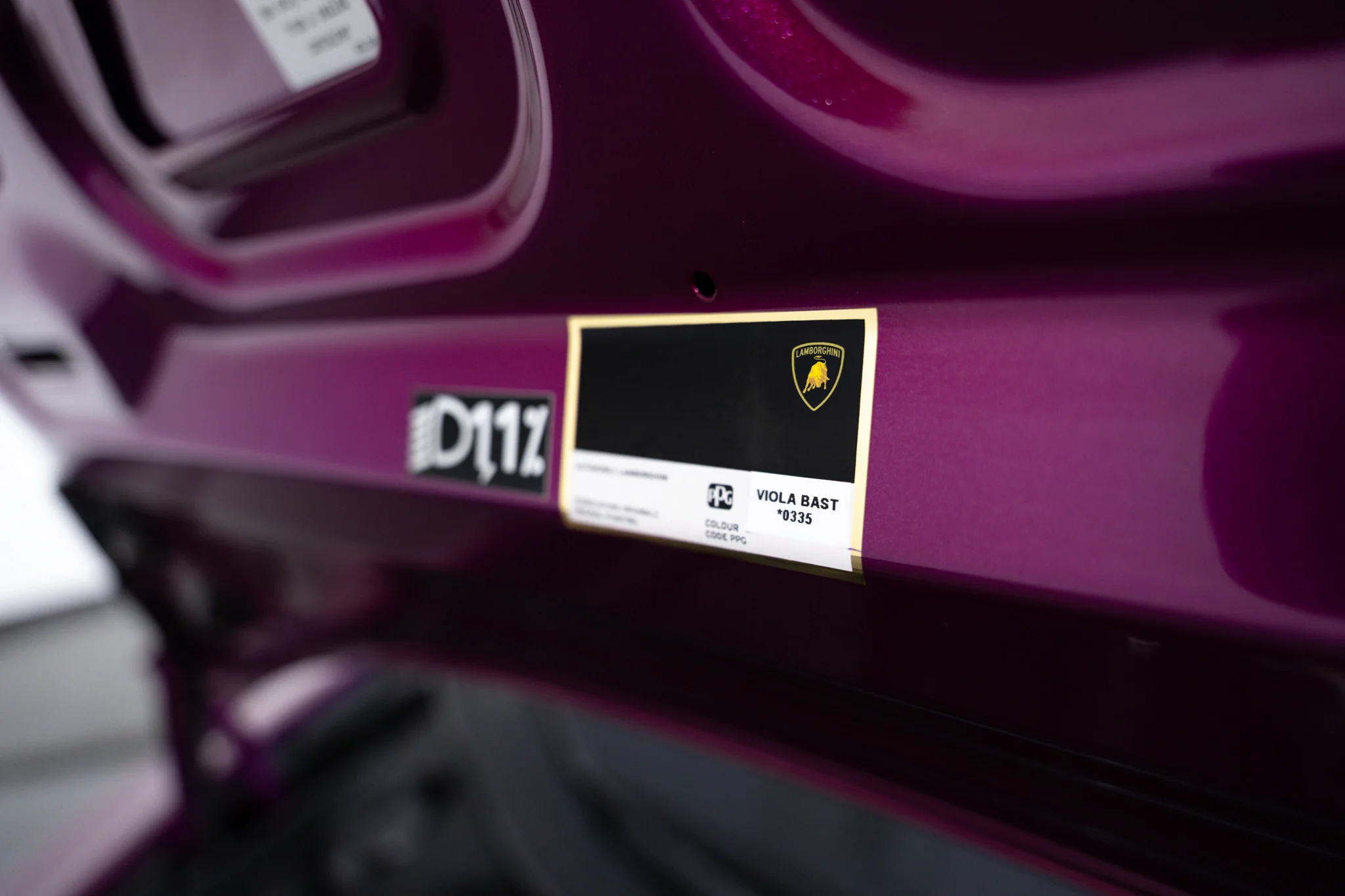 Paint code sticker
