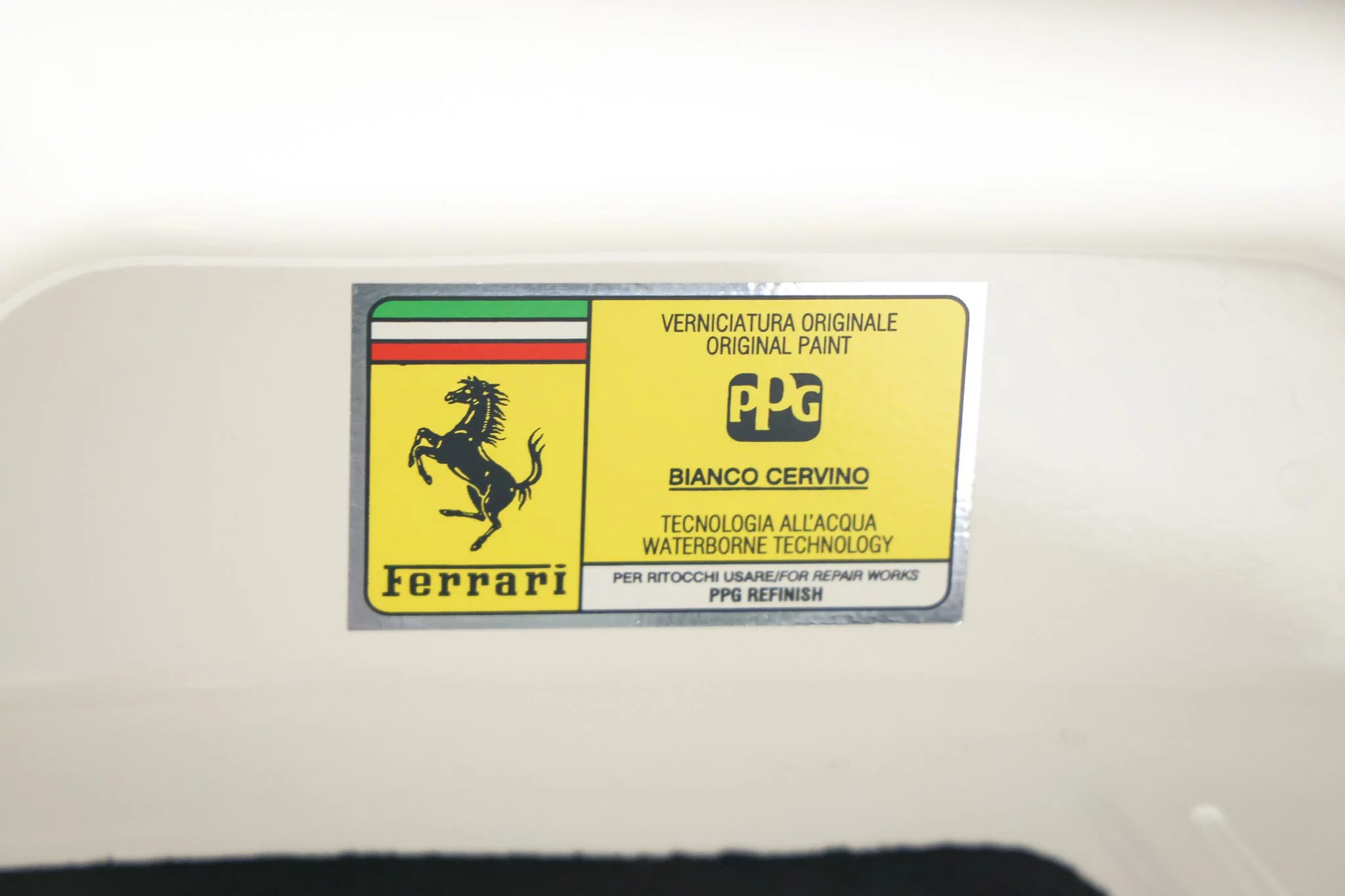 Paint code sticker