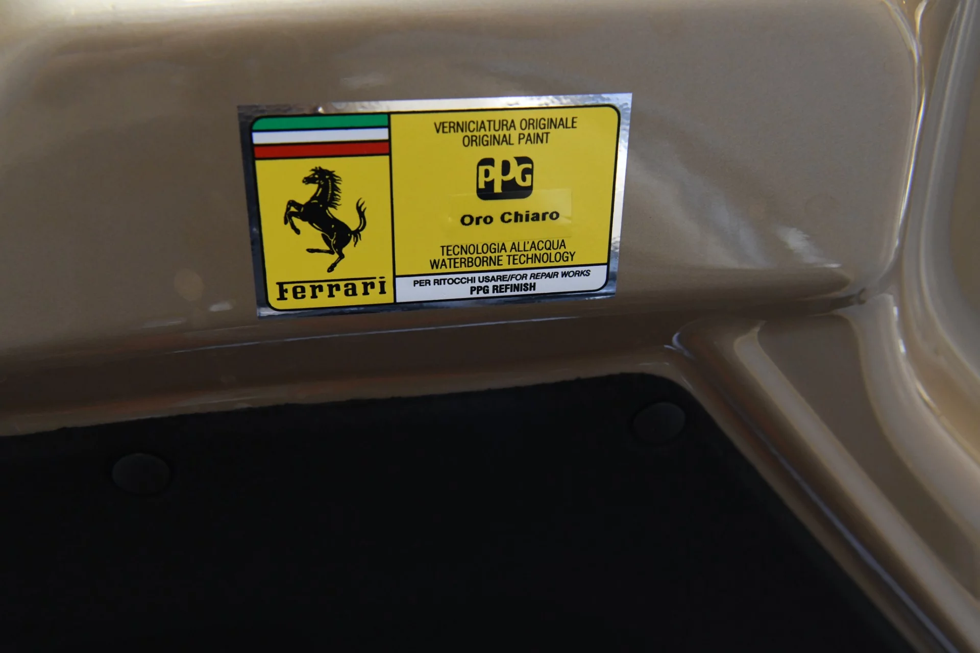 Paint code sticker