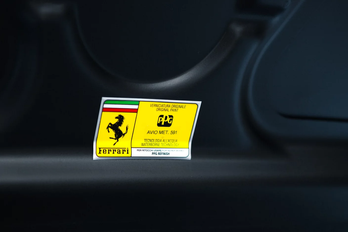 Paint code sticker