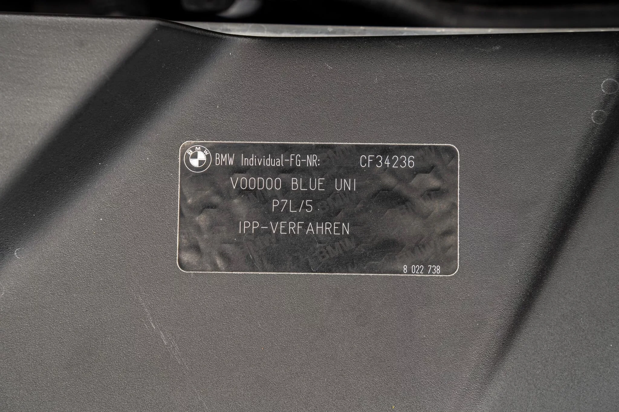 Paint code sticker