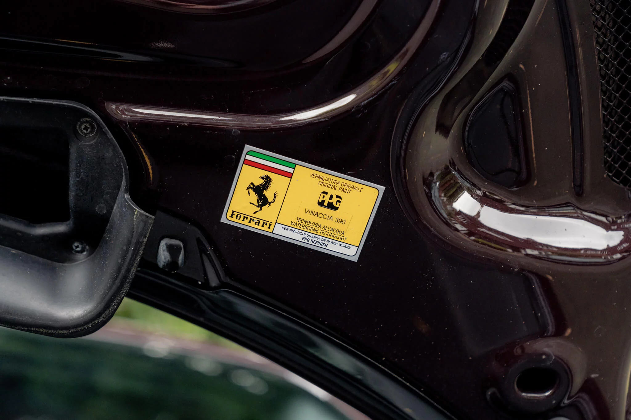 Paint code sticker