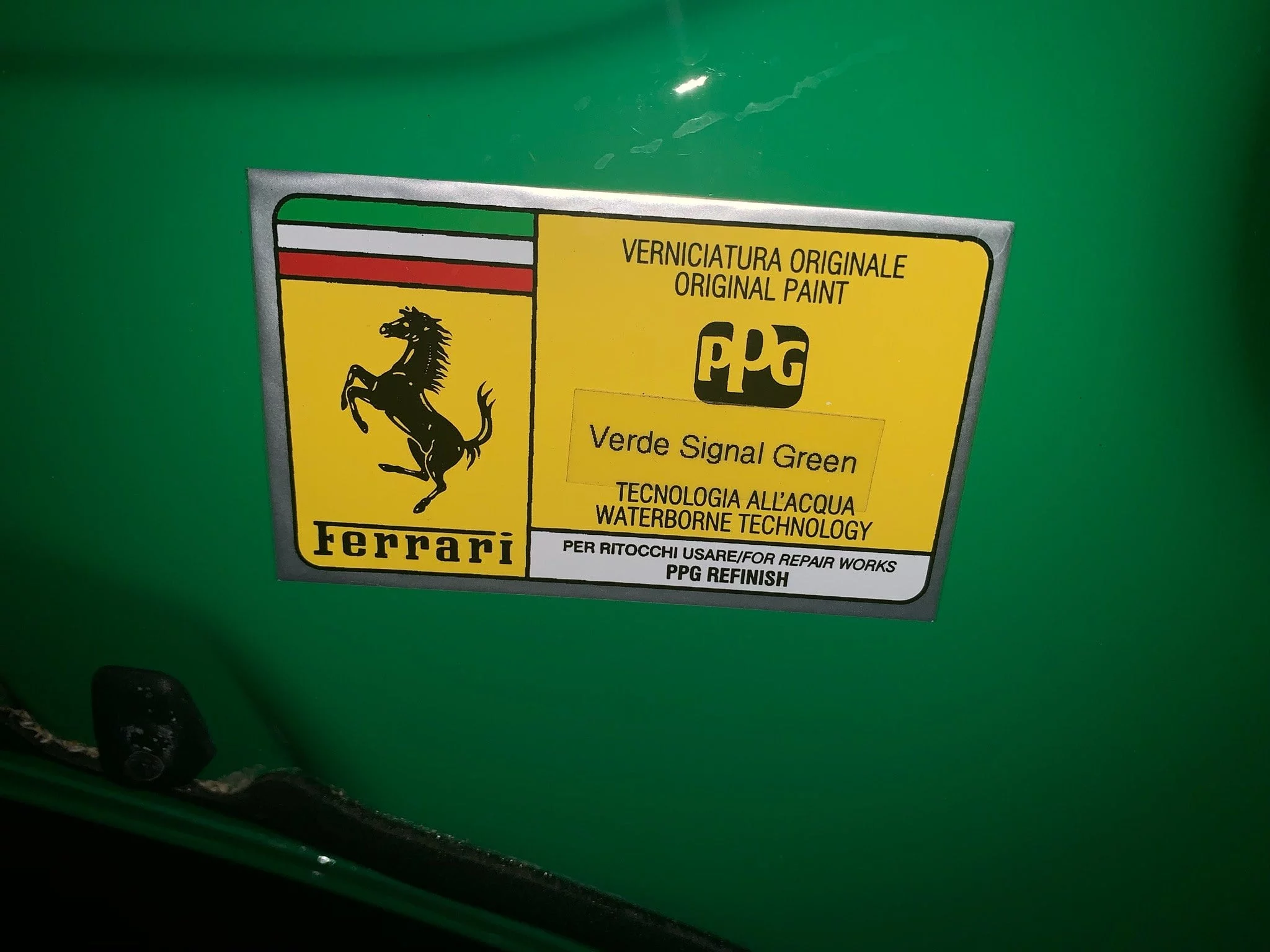 Paint code sticker
