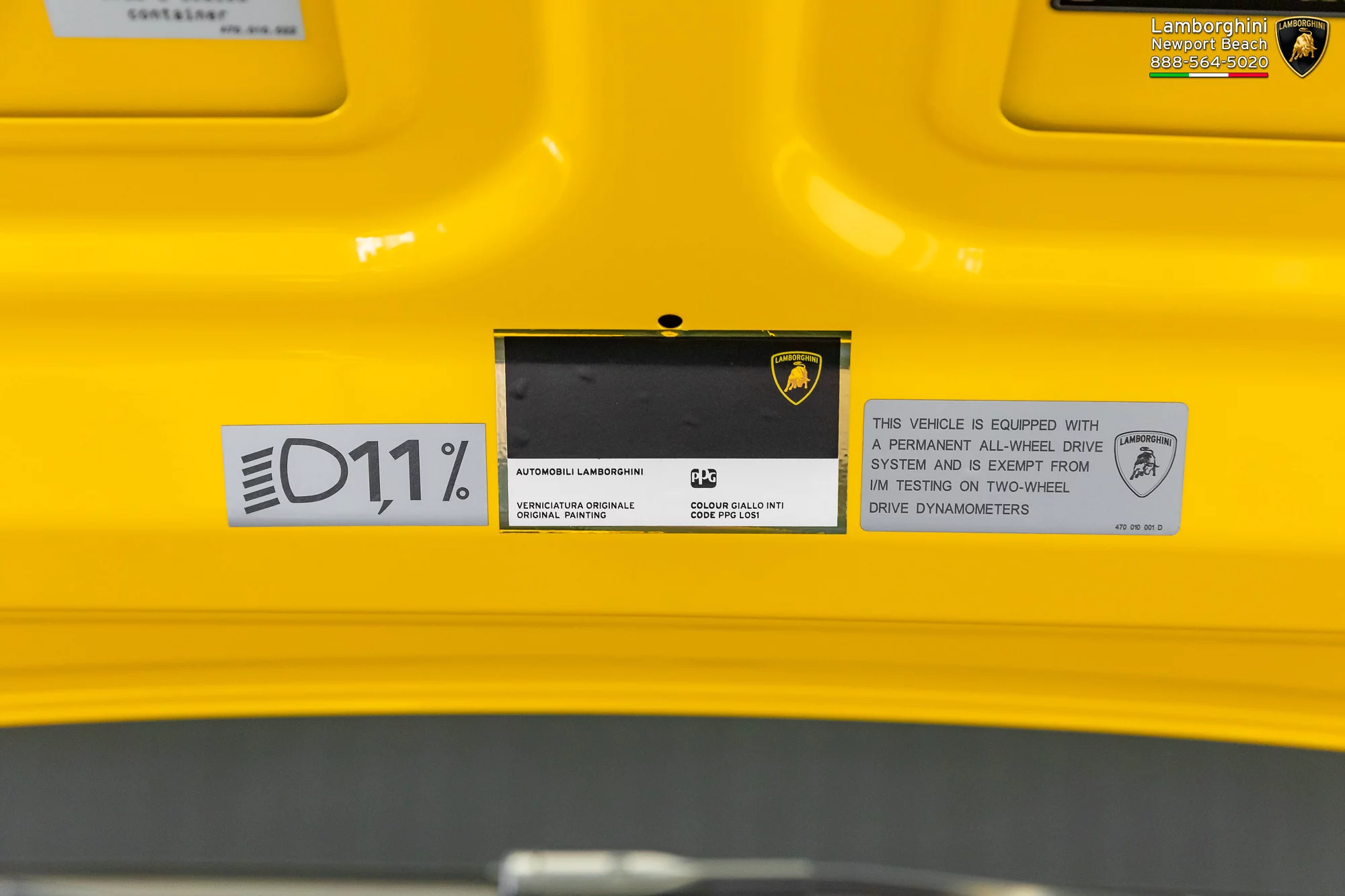 Paint code sticker