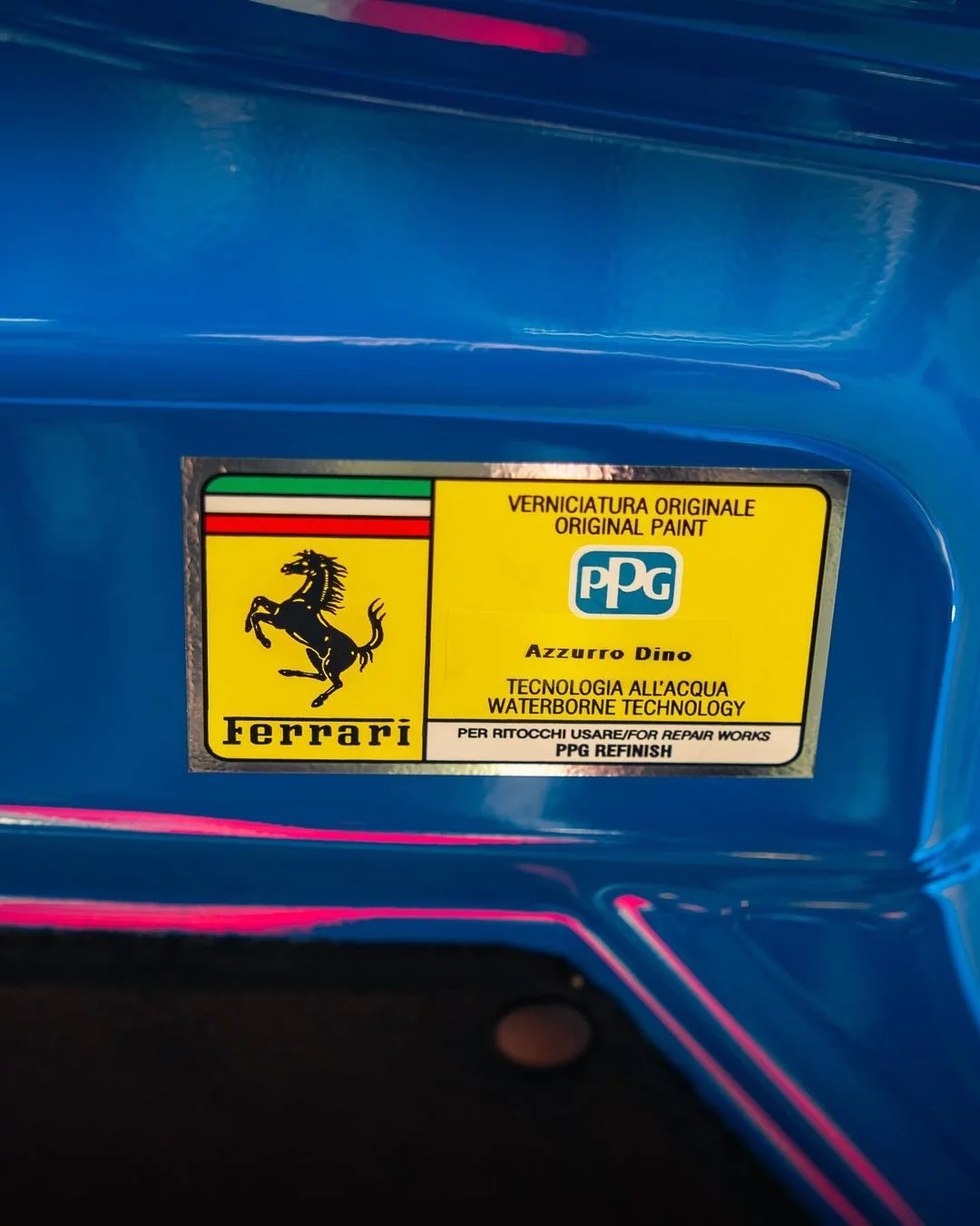 Paint code sticker