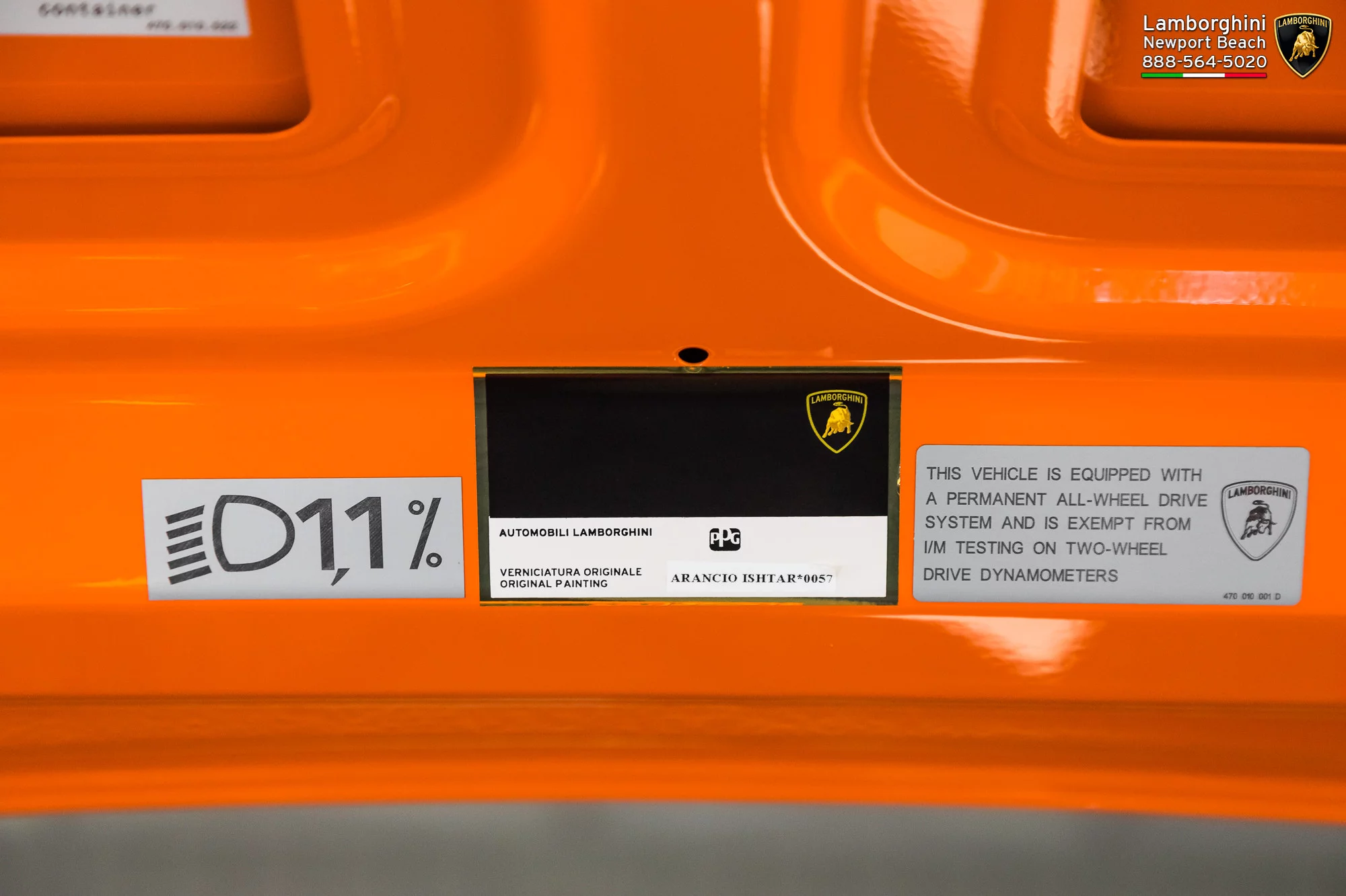 Paint code sticker