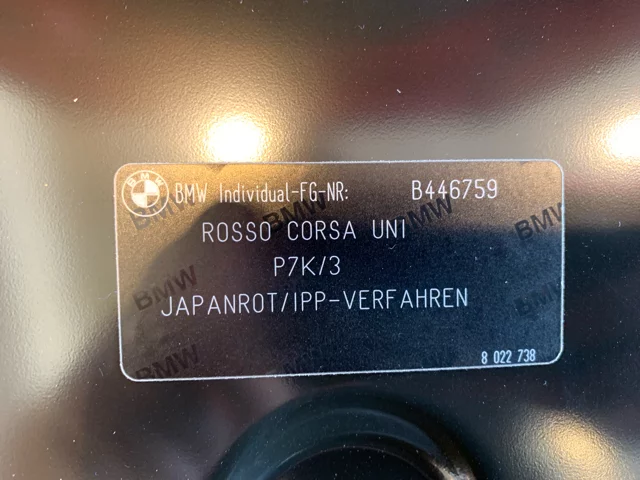 Paint code sticker