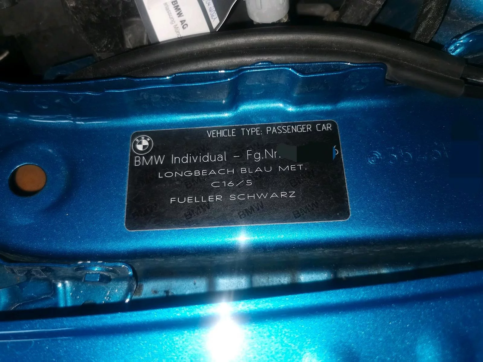 Paint code sticker