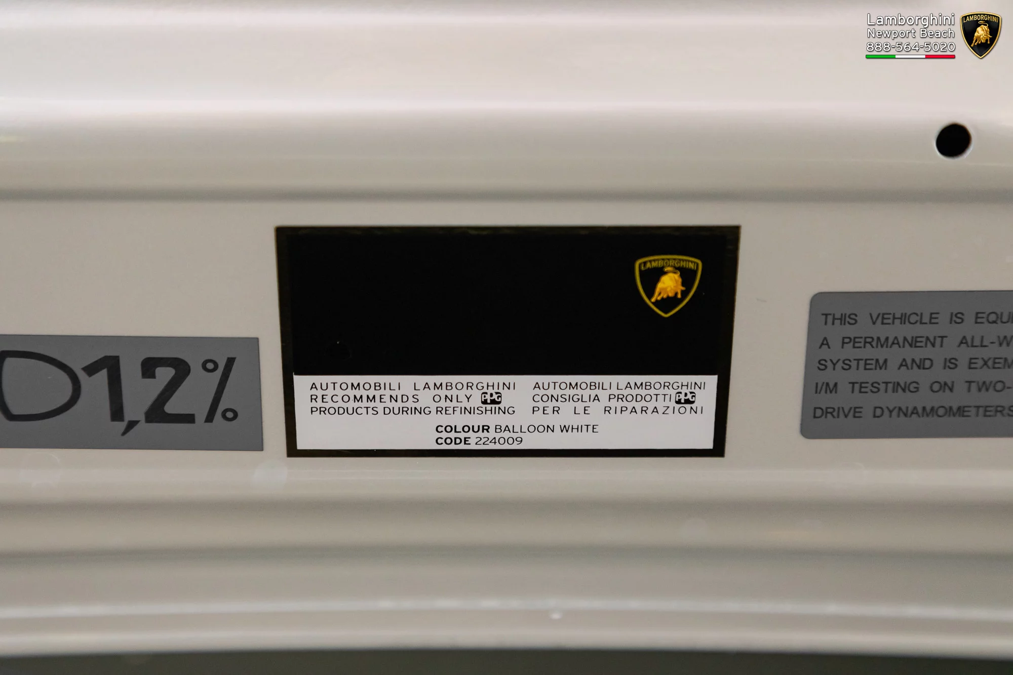 Paint code sticker