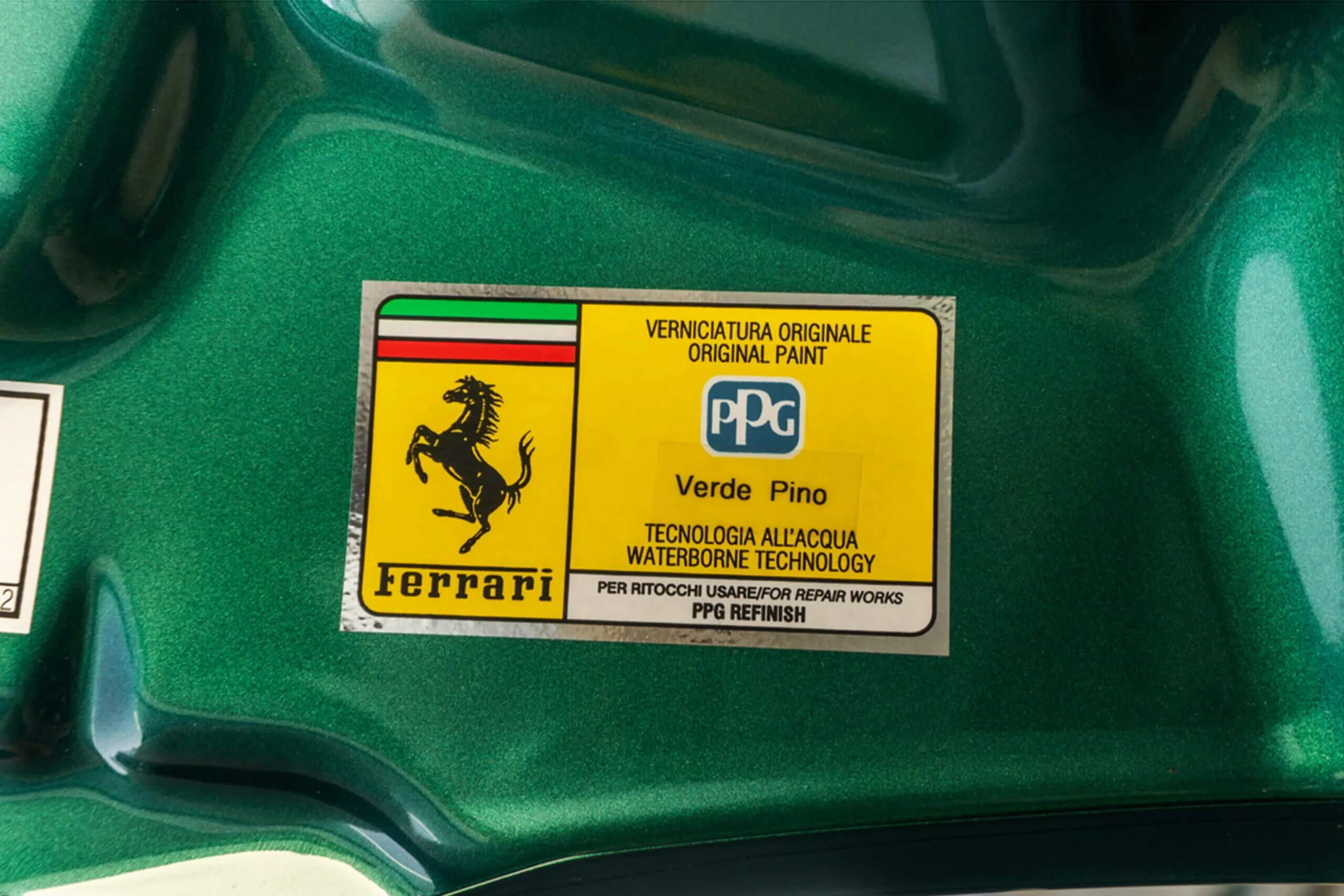 Paint code sticker