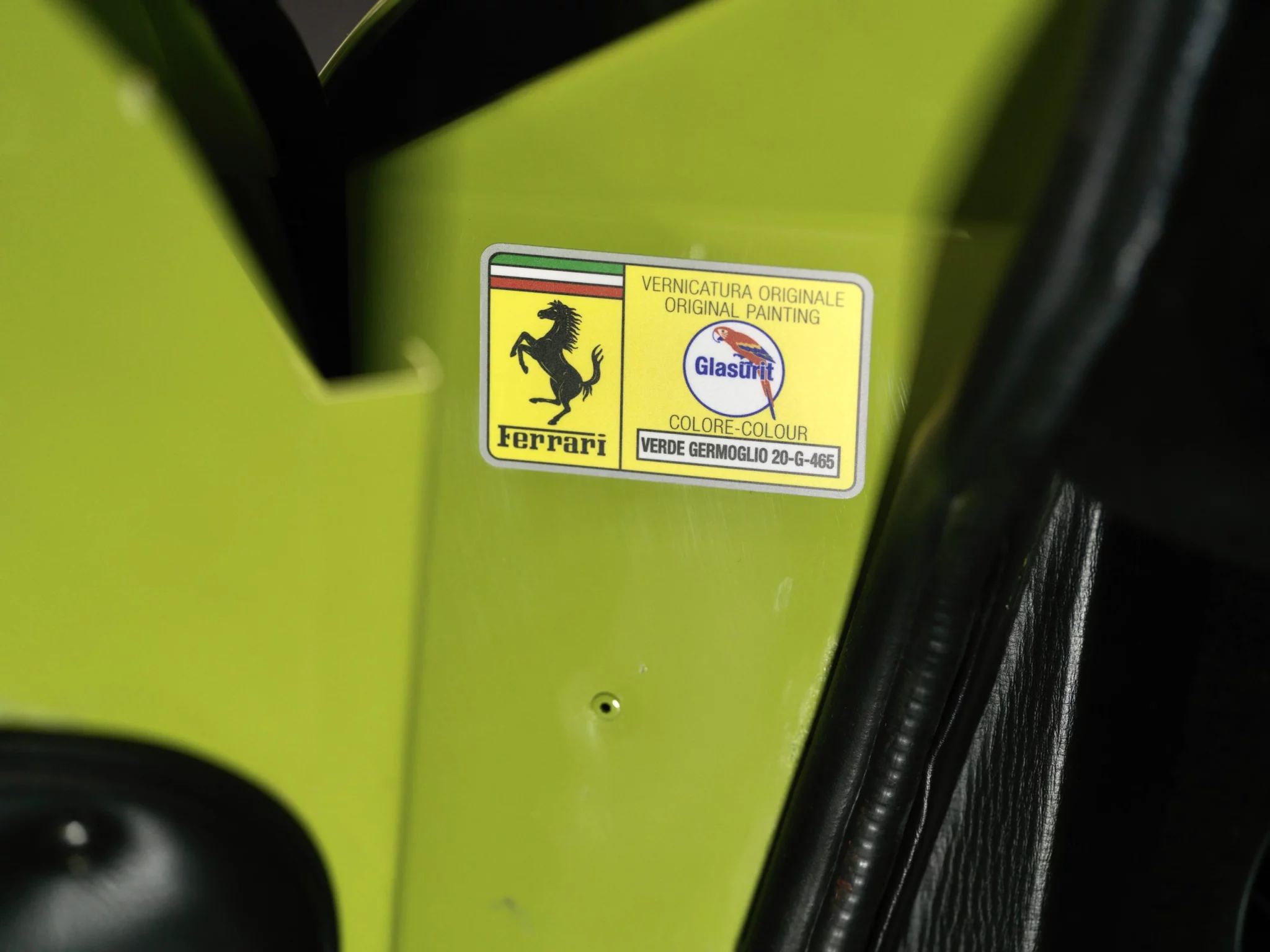 Paint code sticker
