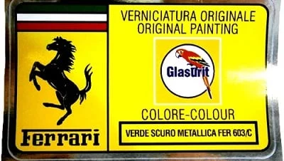 Paint code sticker
