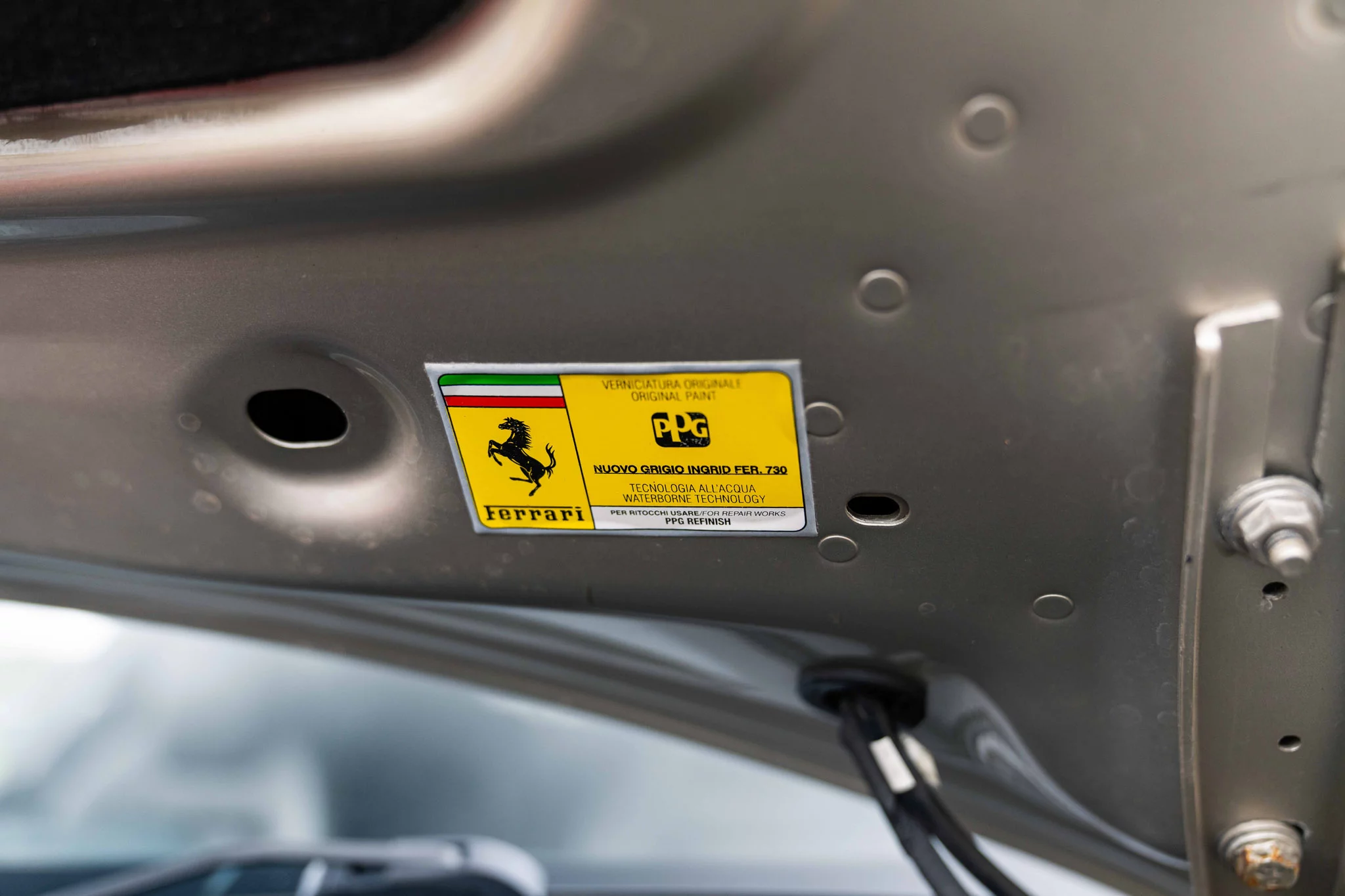Paint code sticker