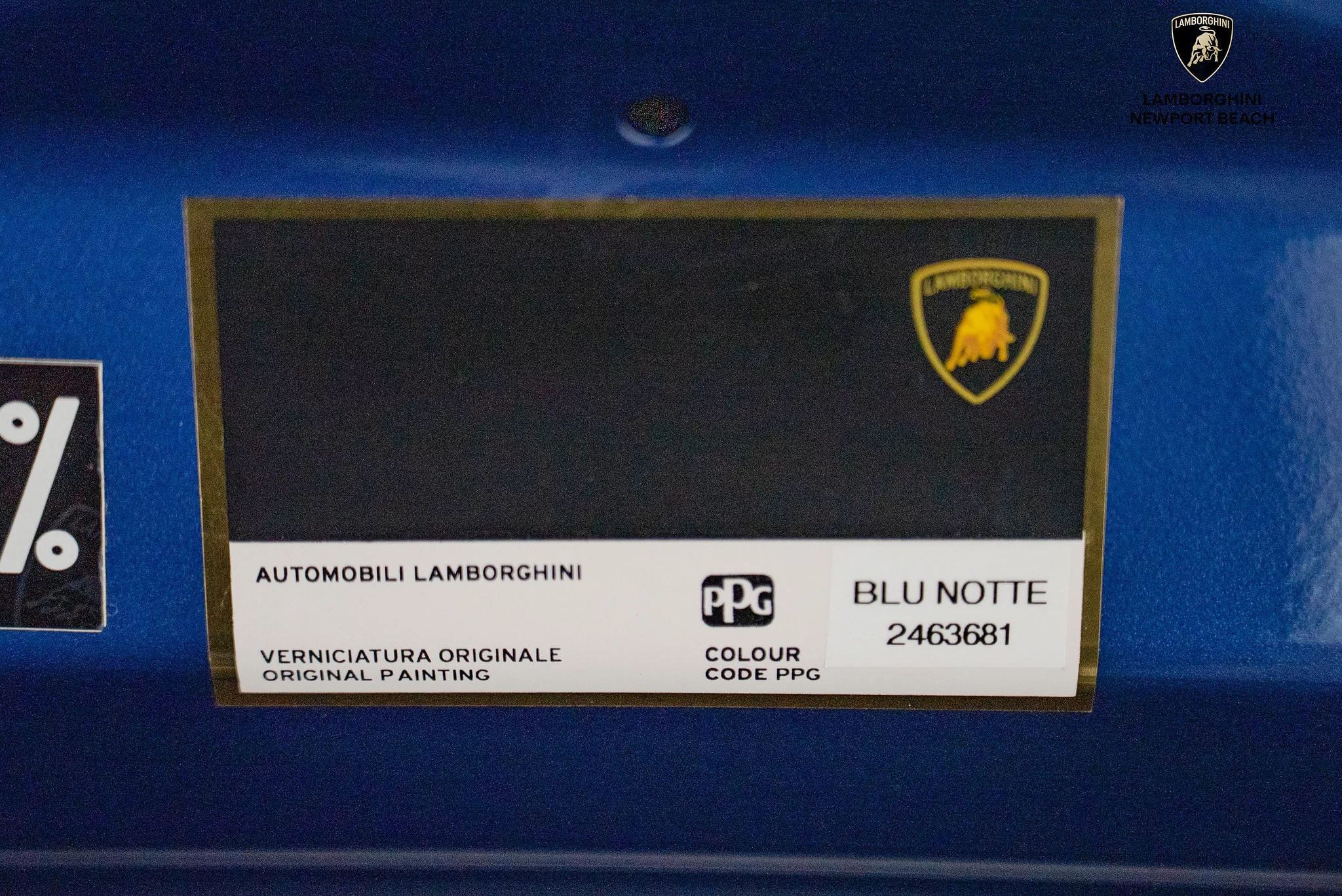 Paint code sticker