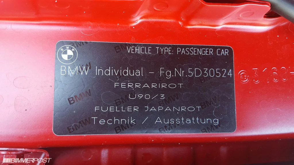 Paint code sticker