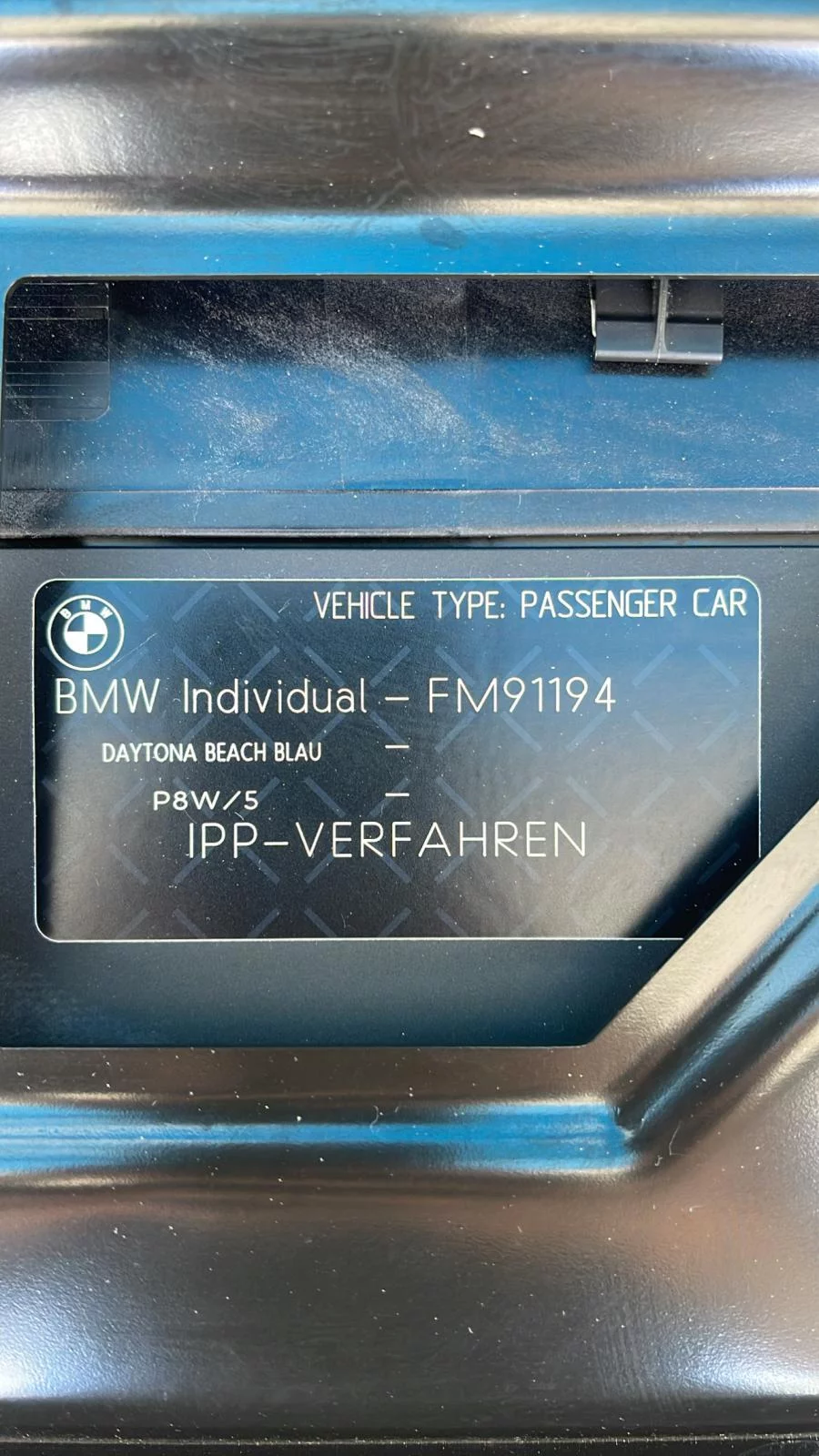 Paint code sticker