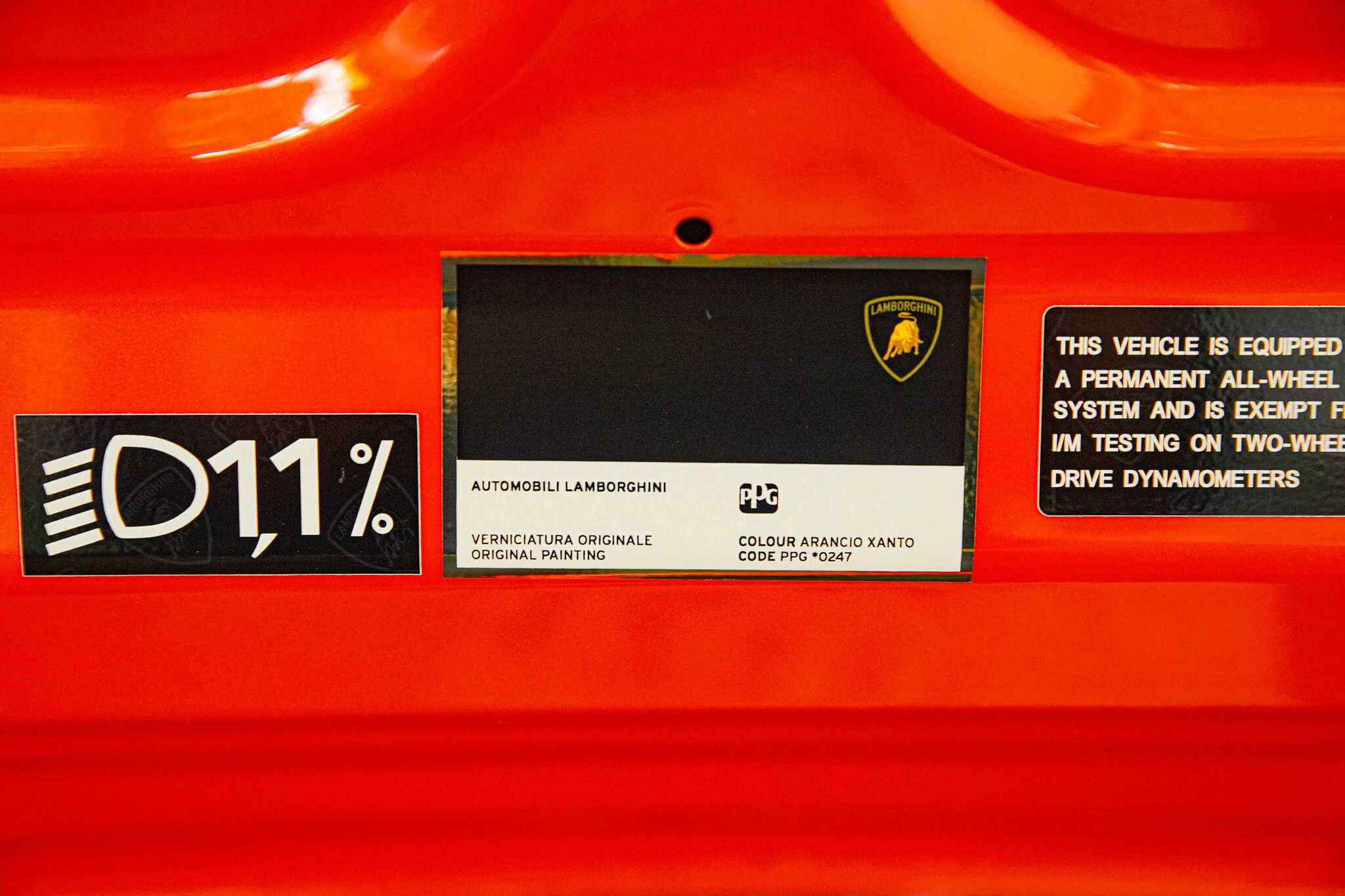 Paint code sticker