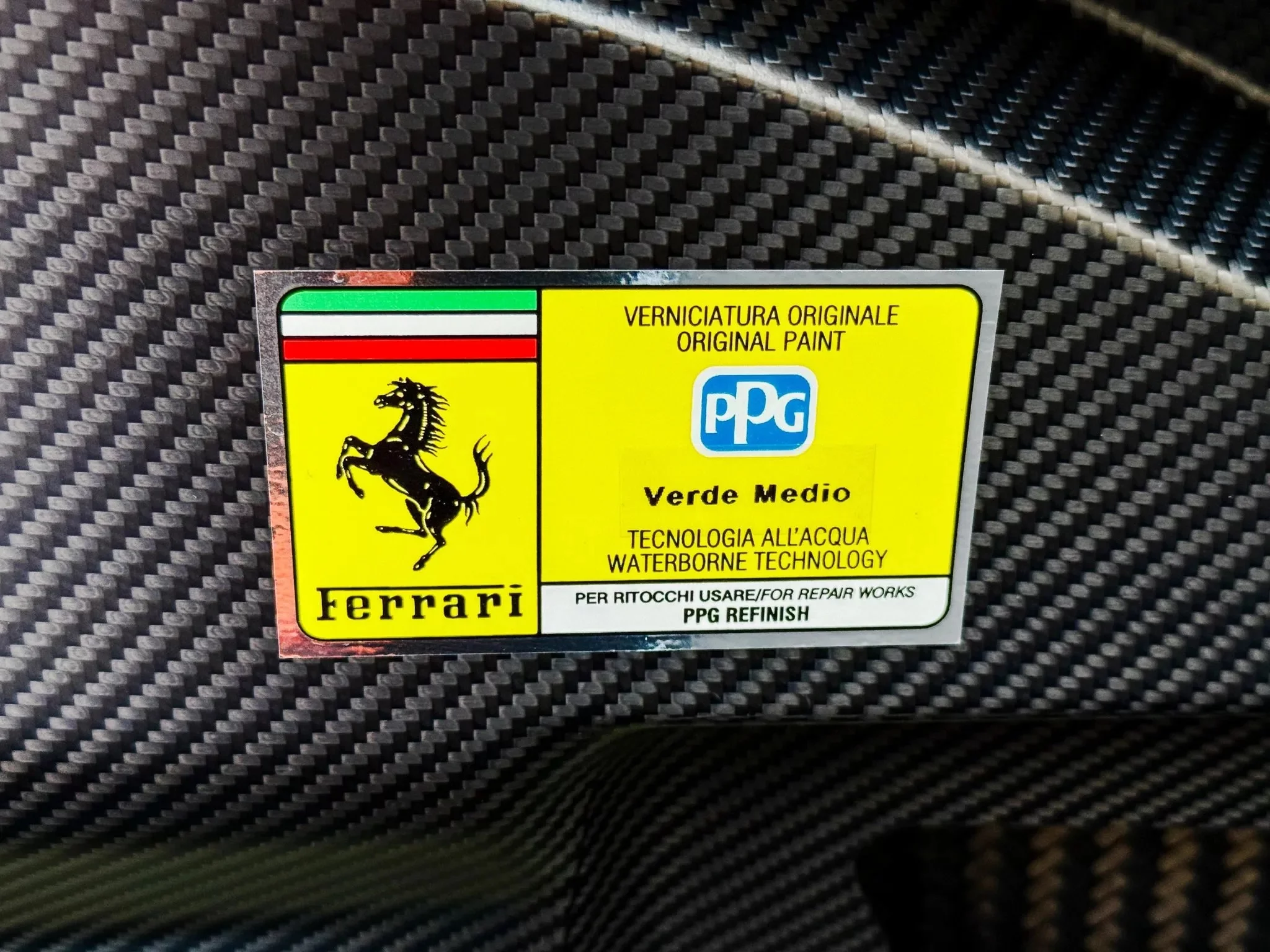 Paint code sticker