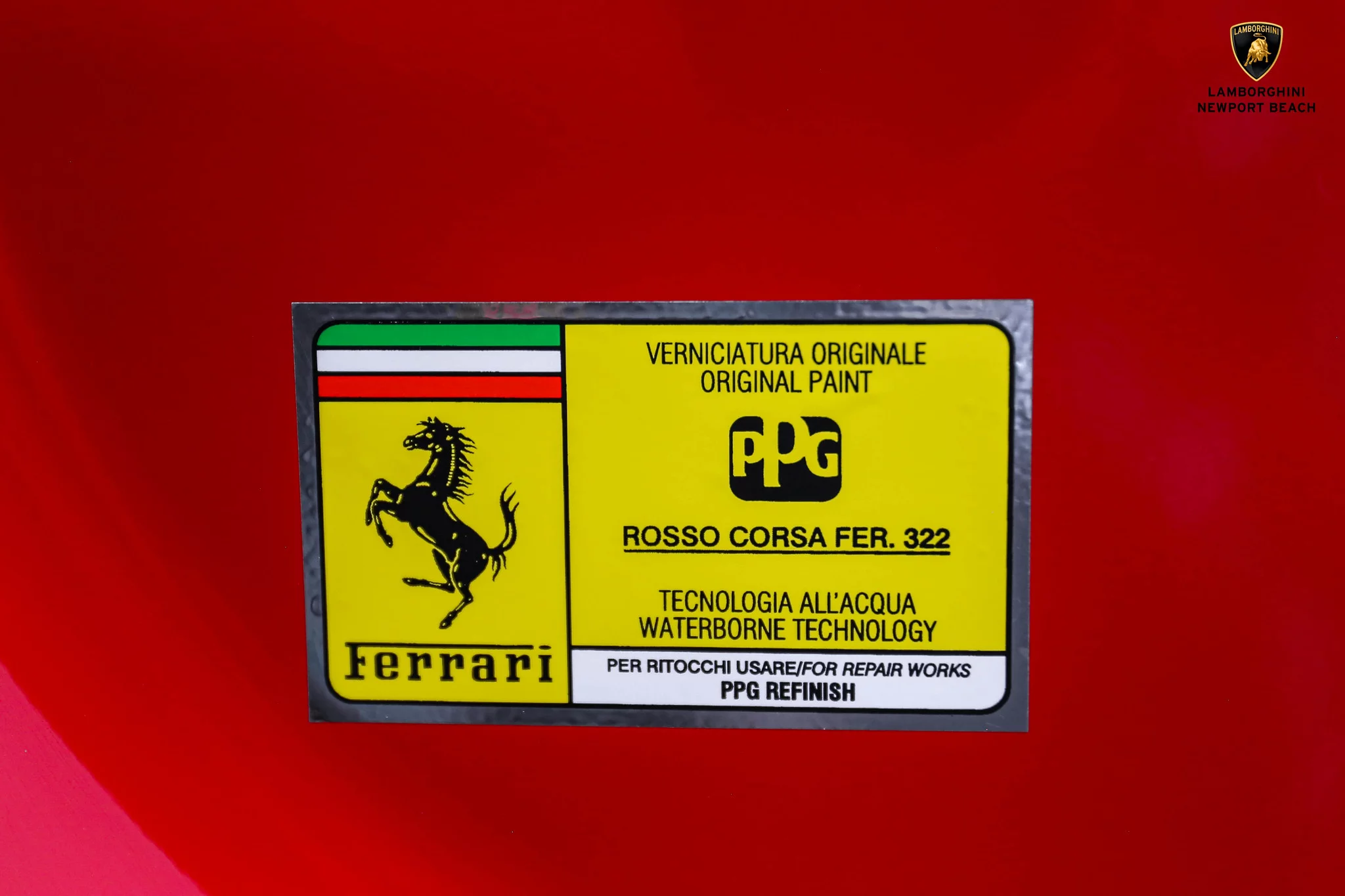 Paint code sticker