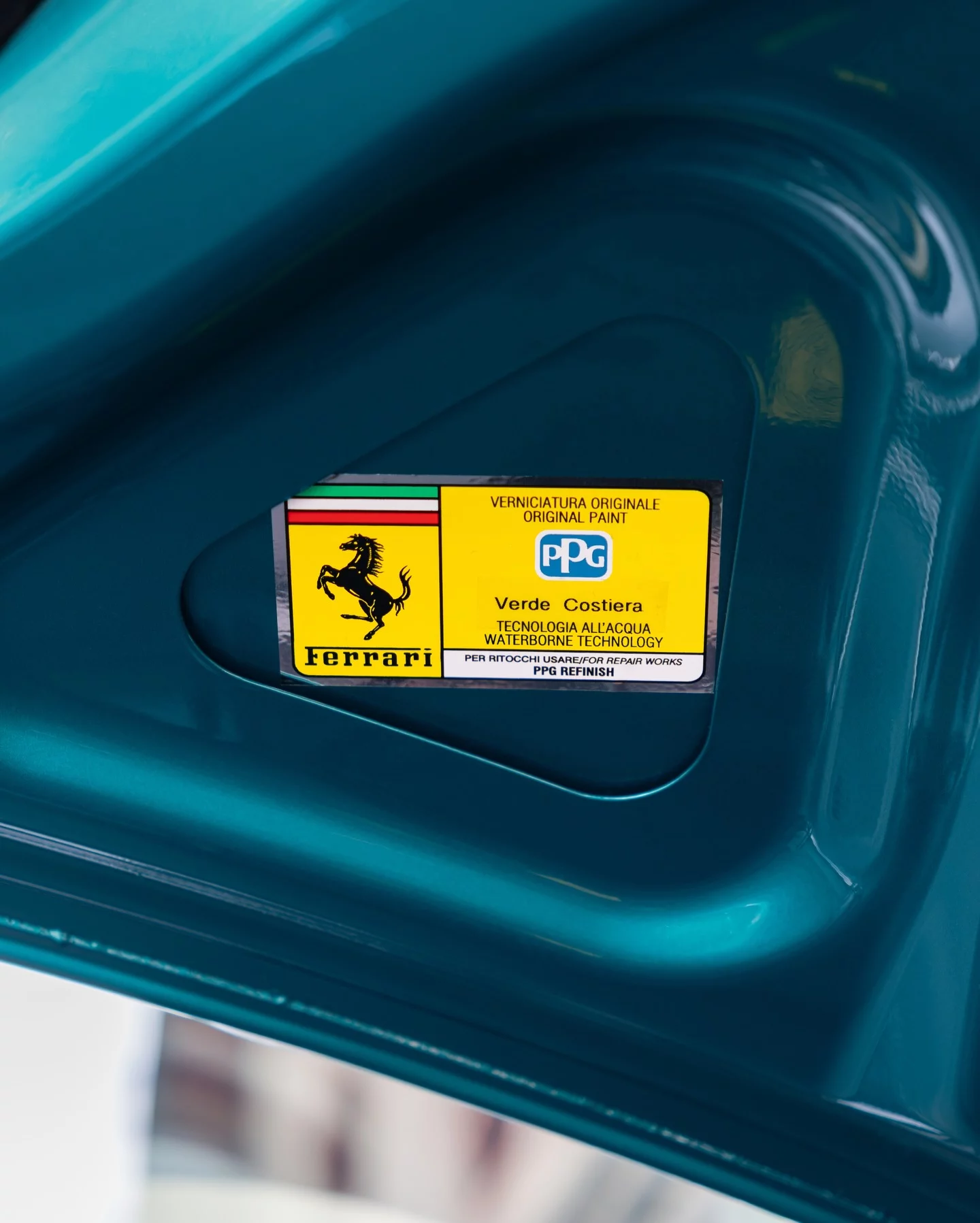 Paint code sticker