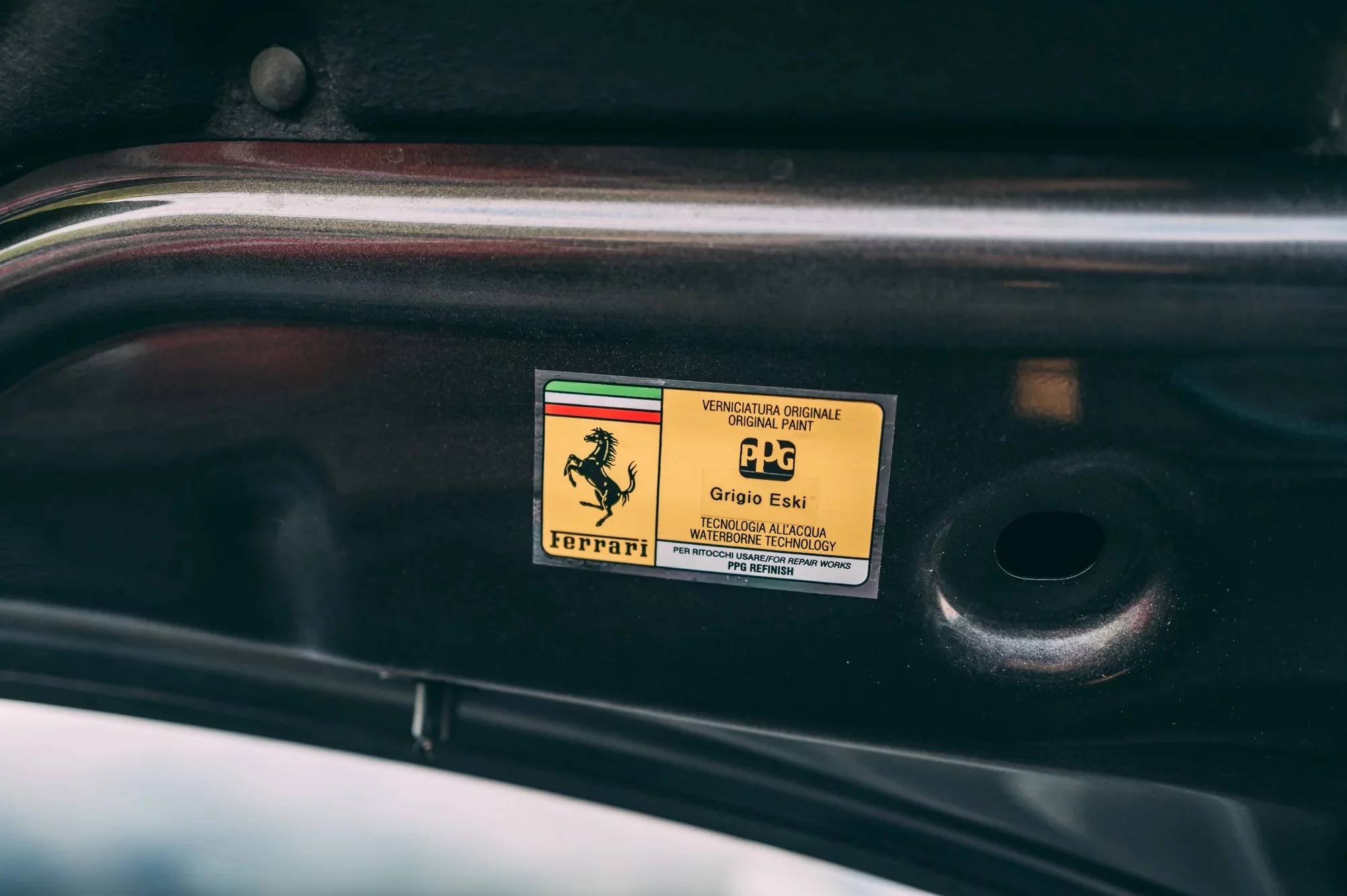 Paint code sticker