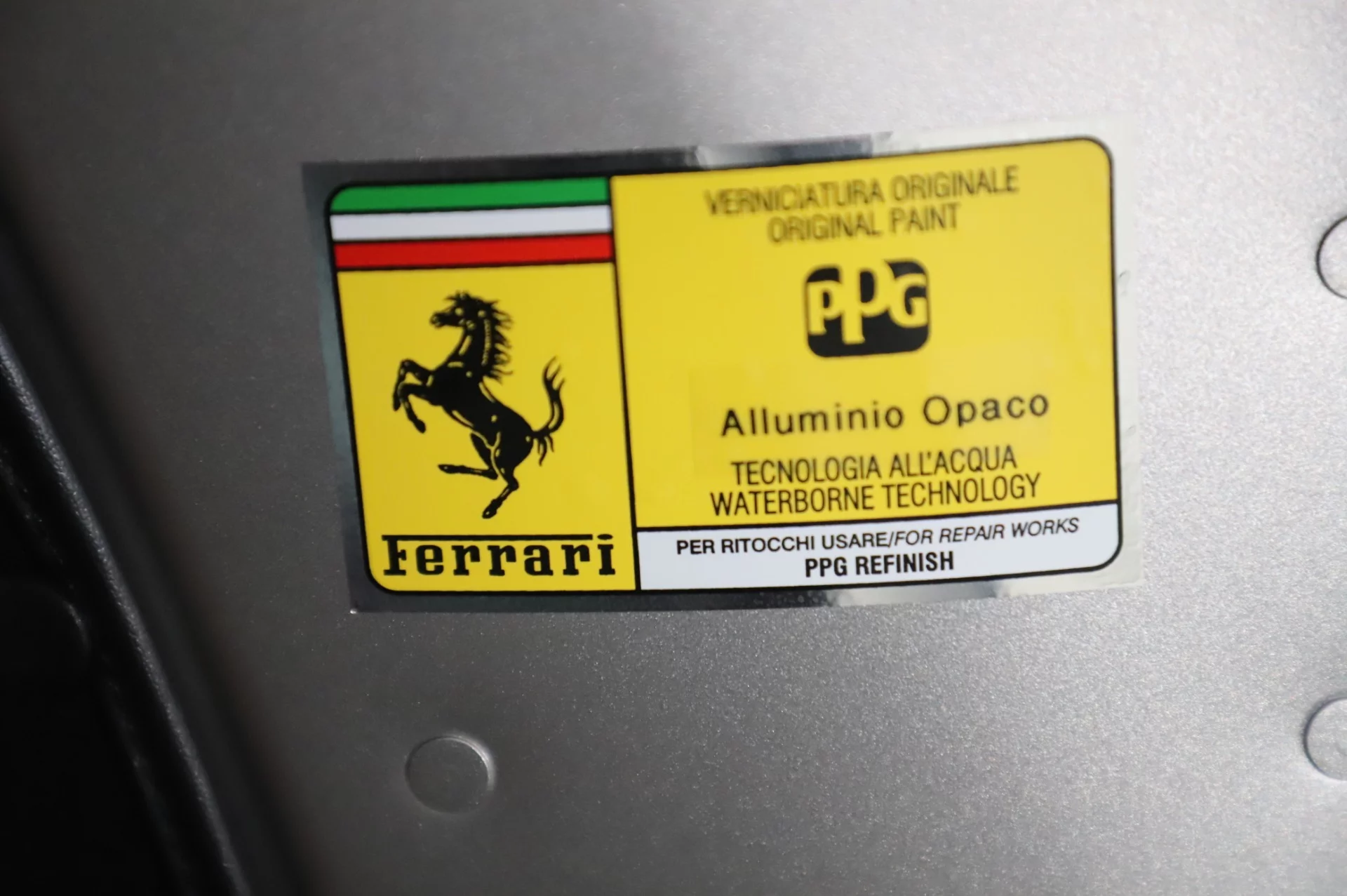 Paint code sticker