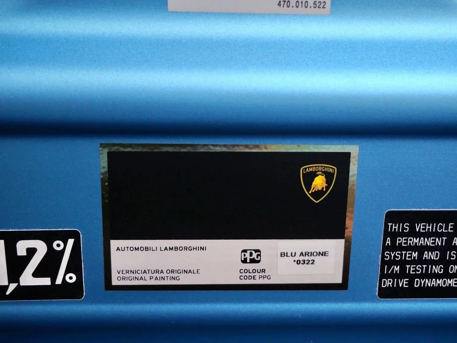 Paint code sticker