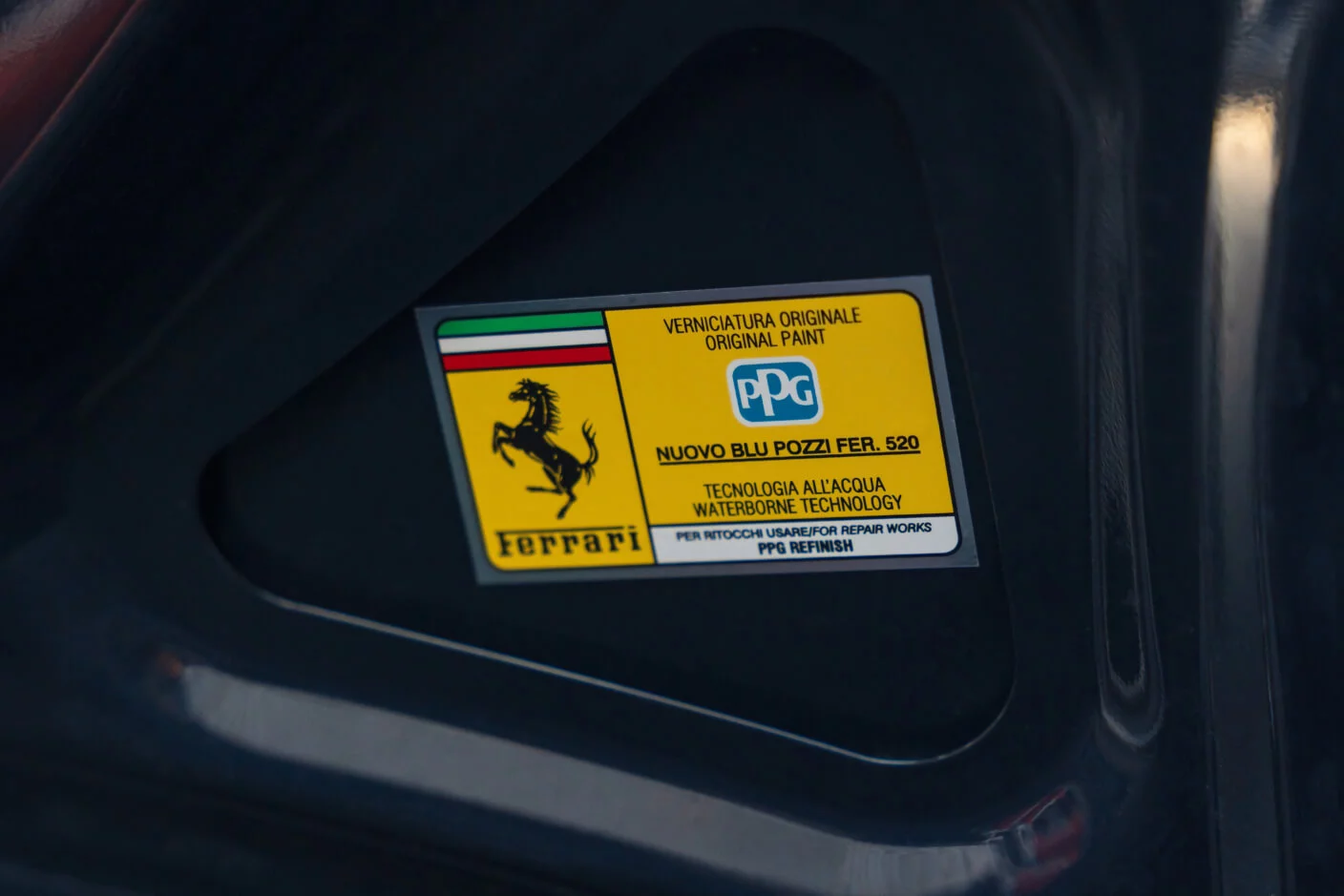 Paint code sticker