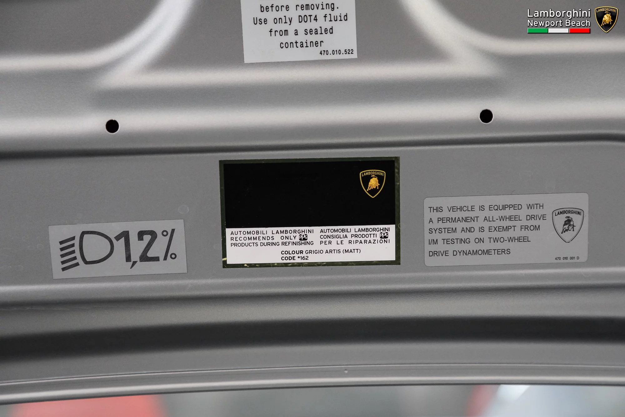 Paint code sticker