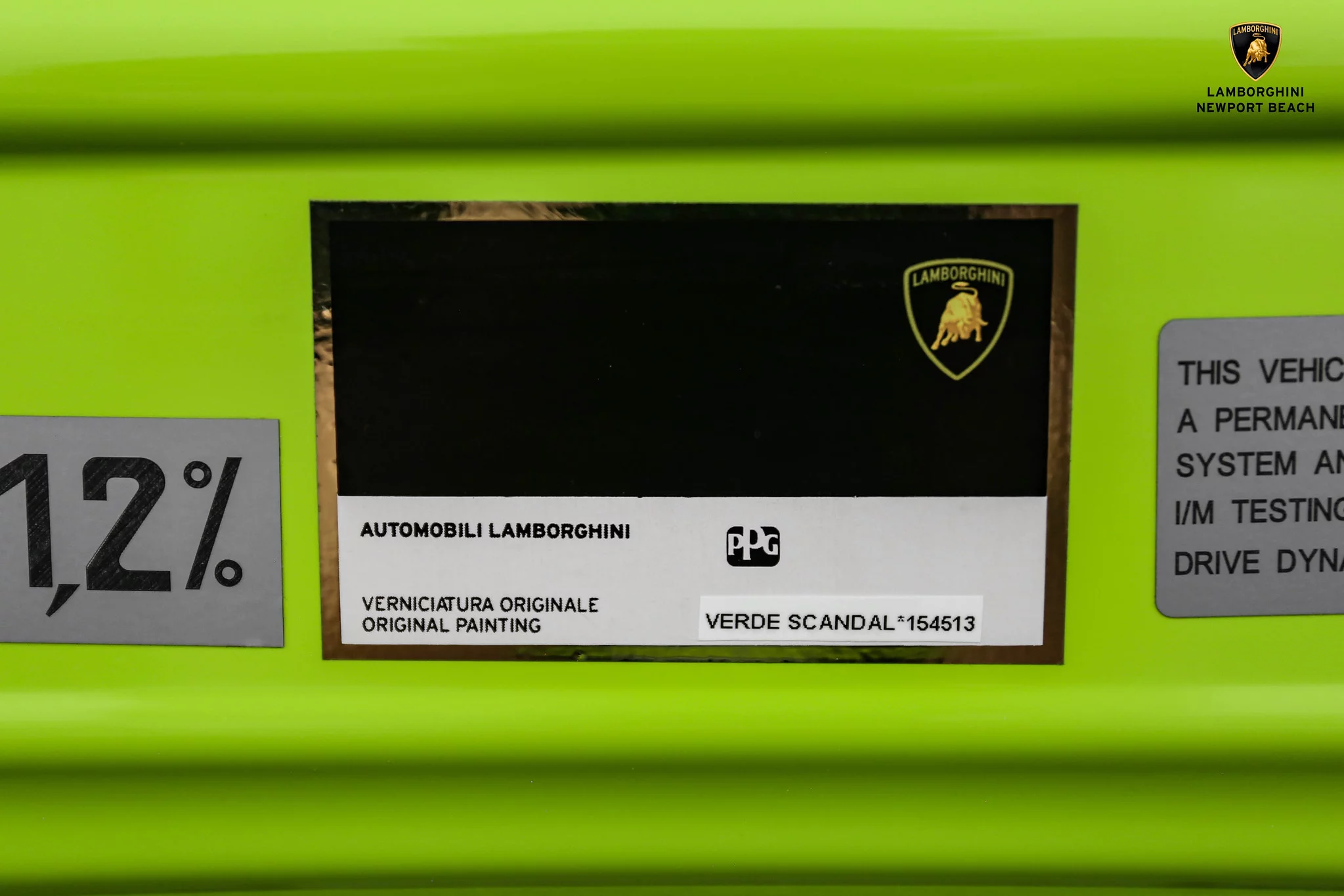 Paint code sticker