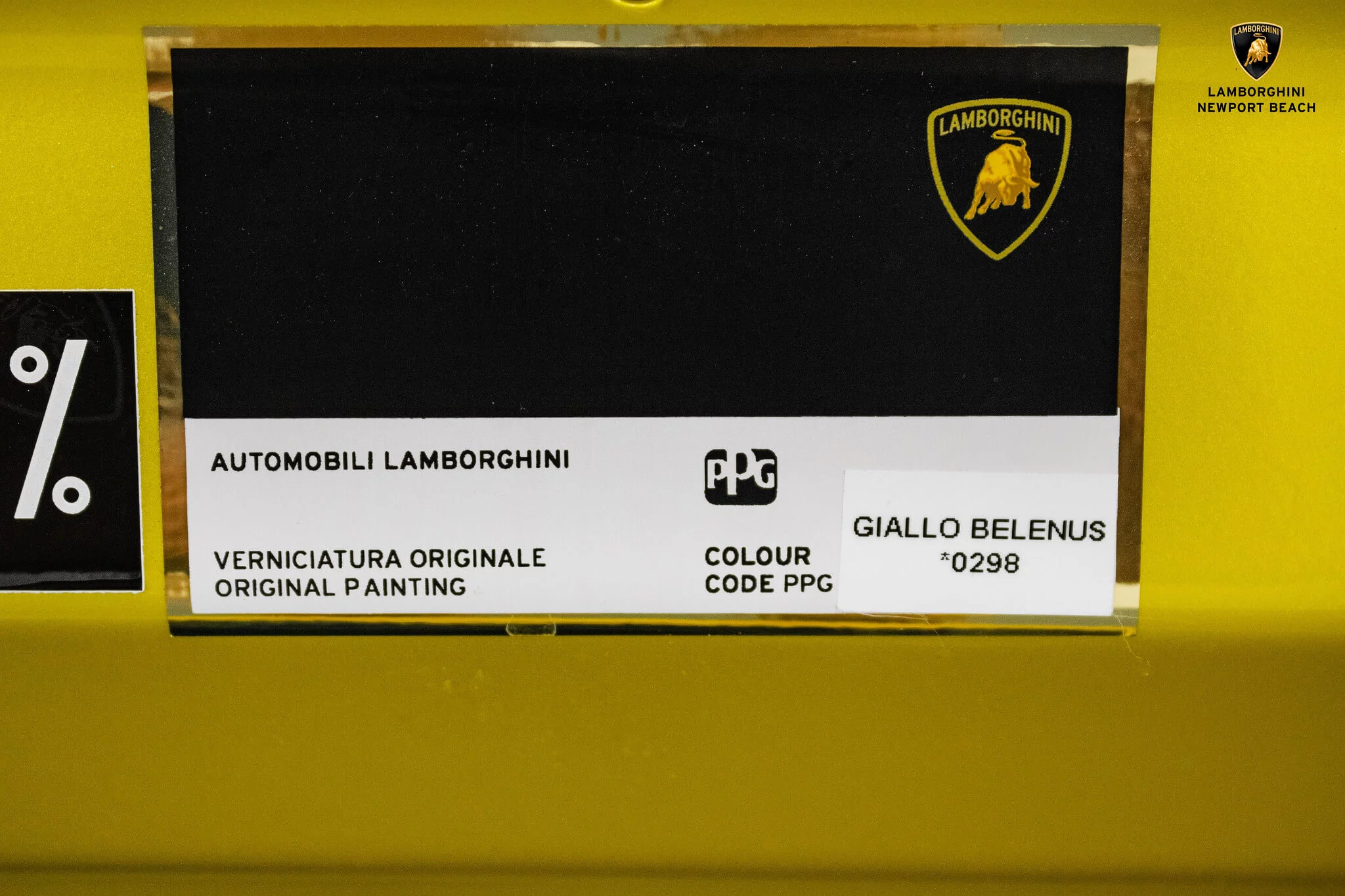 Paint code sticker