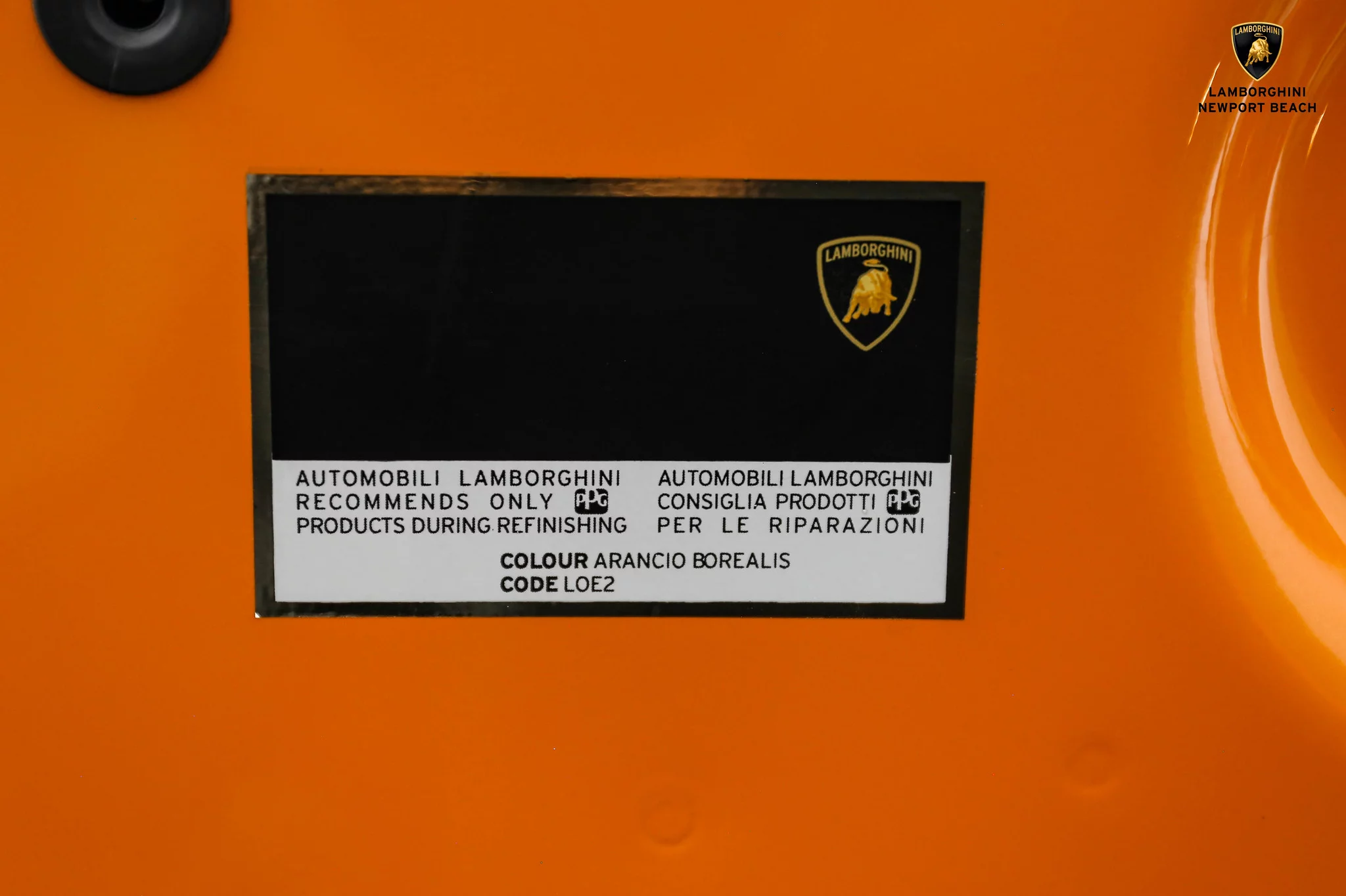 Paint code sticker