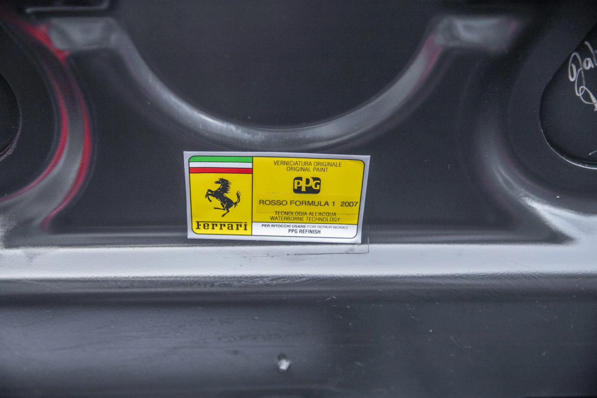 Paint code sticker