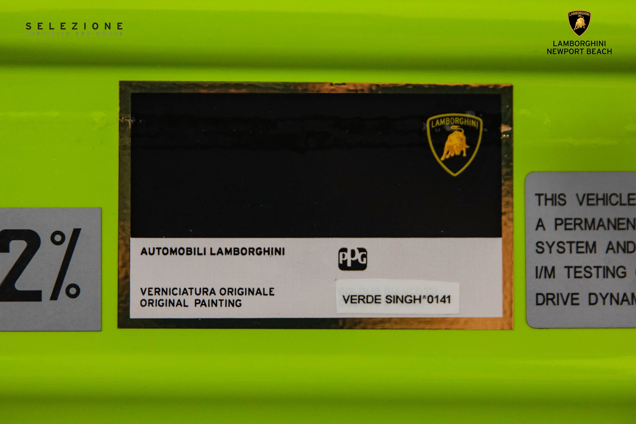 Paint code sticker